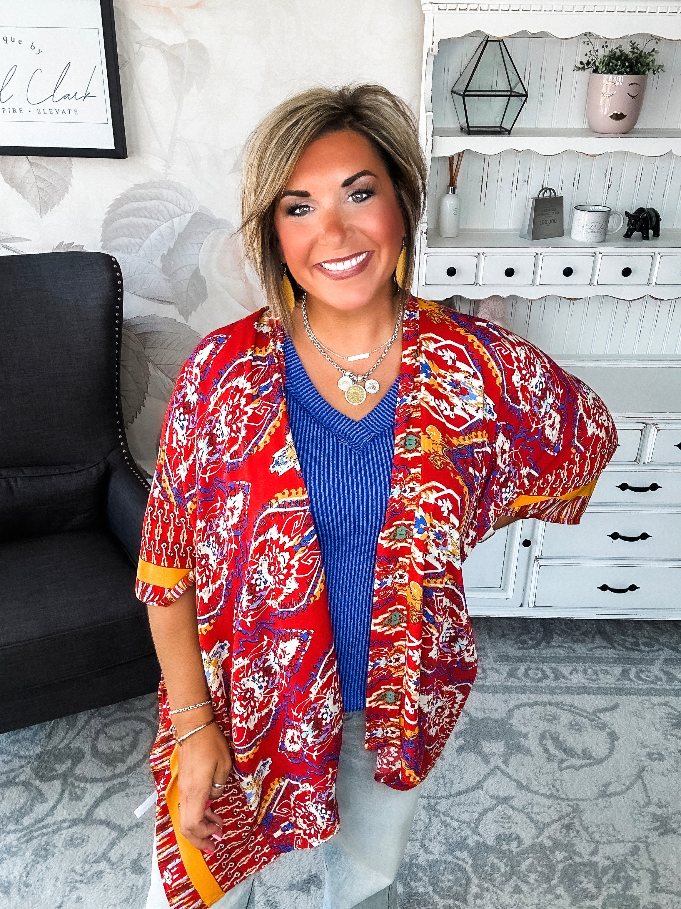 The Perfect Mix Kimono - Red