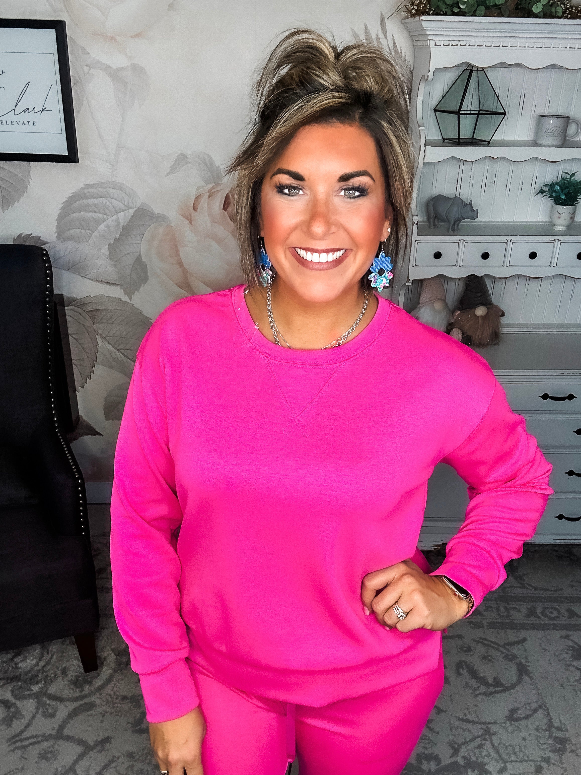 Classy On The Weekend Set - Hot Pink