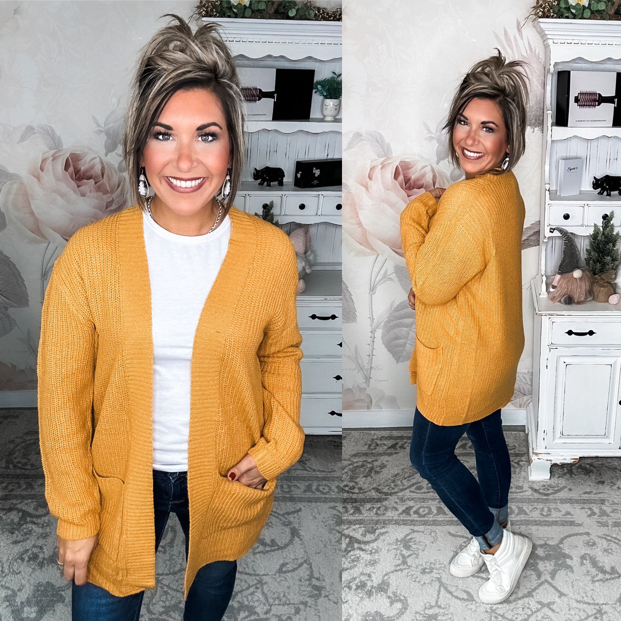 Can't Beat It Cardigan - Marigold