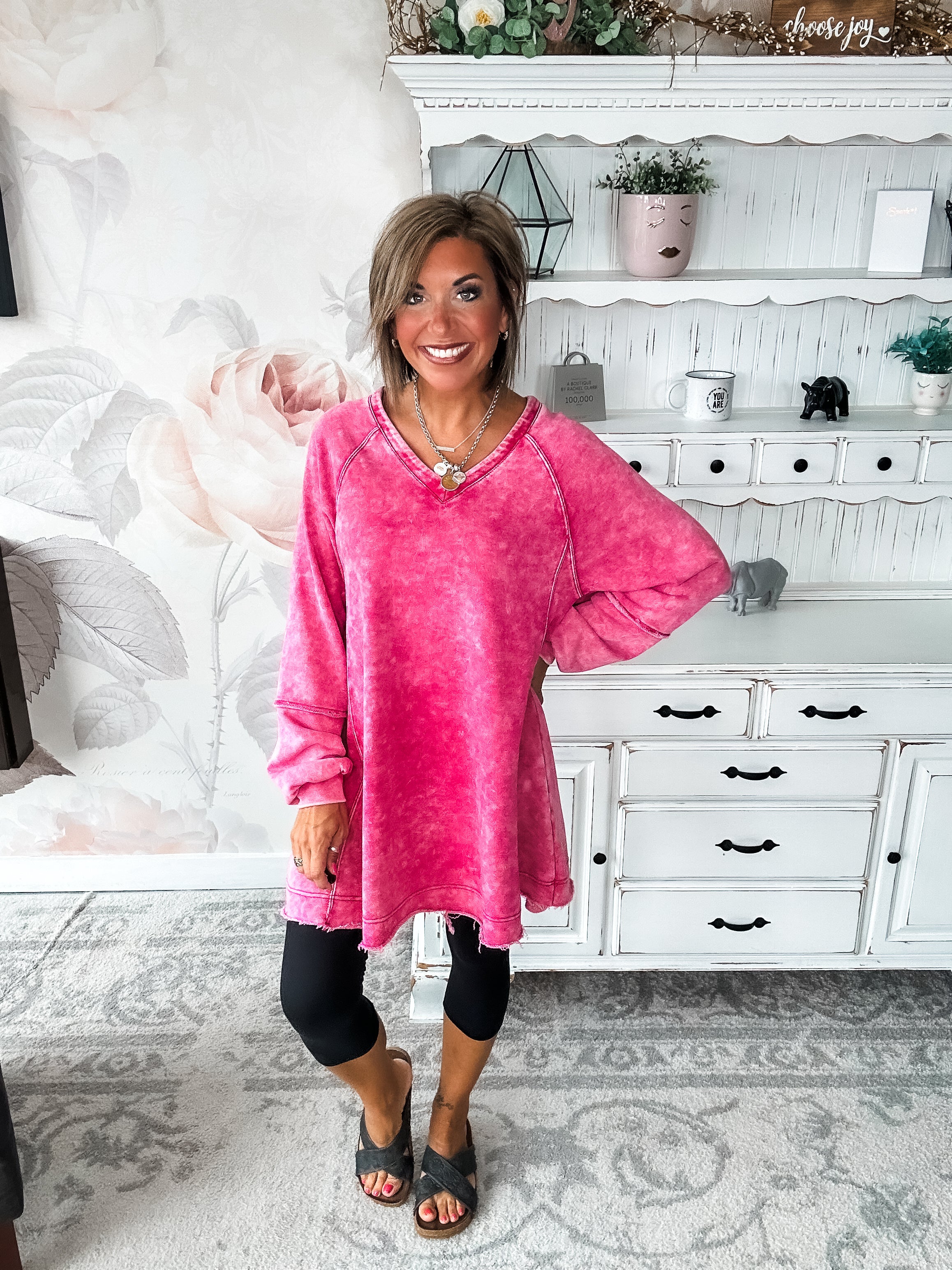 They All Made It Shift Dress - Magenta