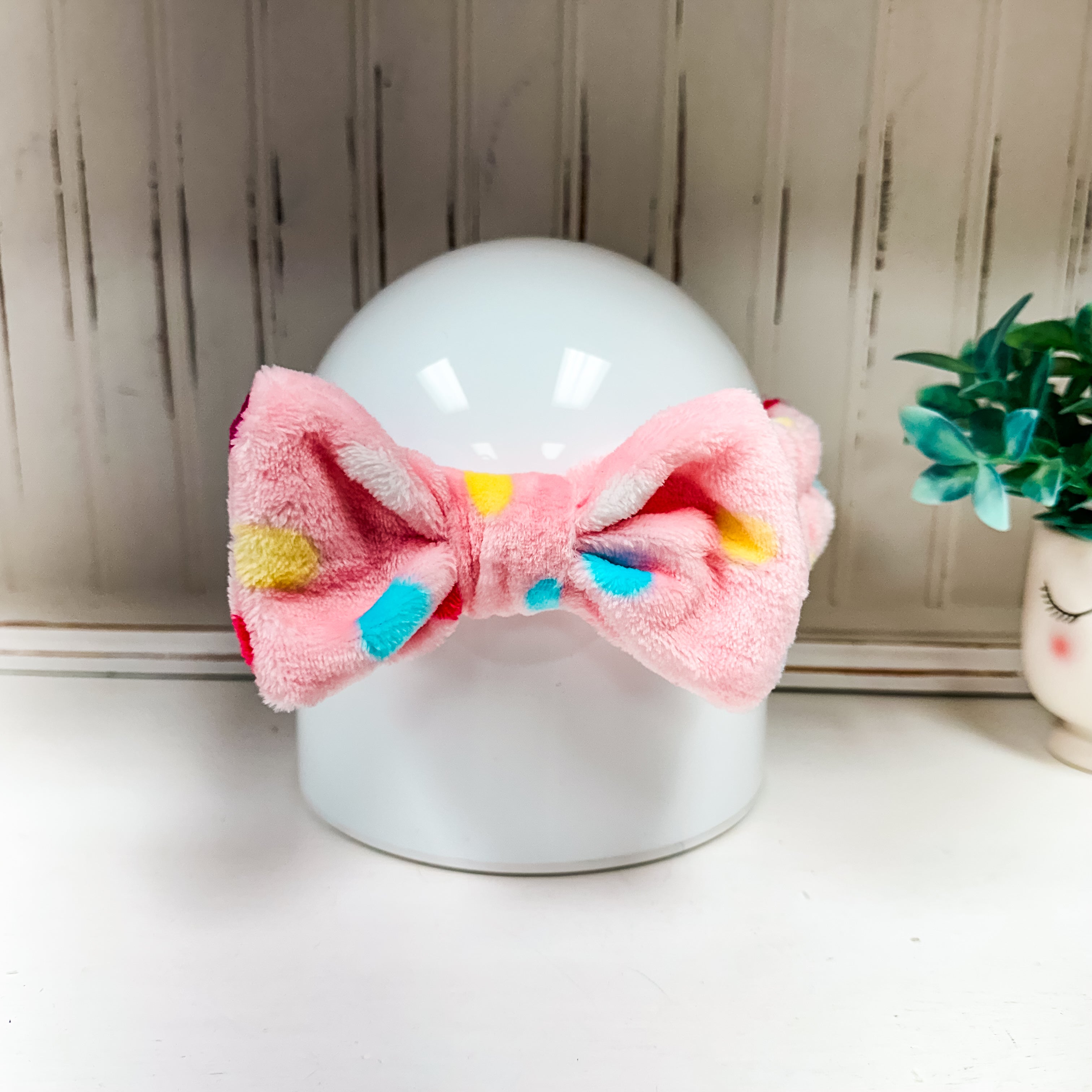 Pink Spa Headband with Bow