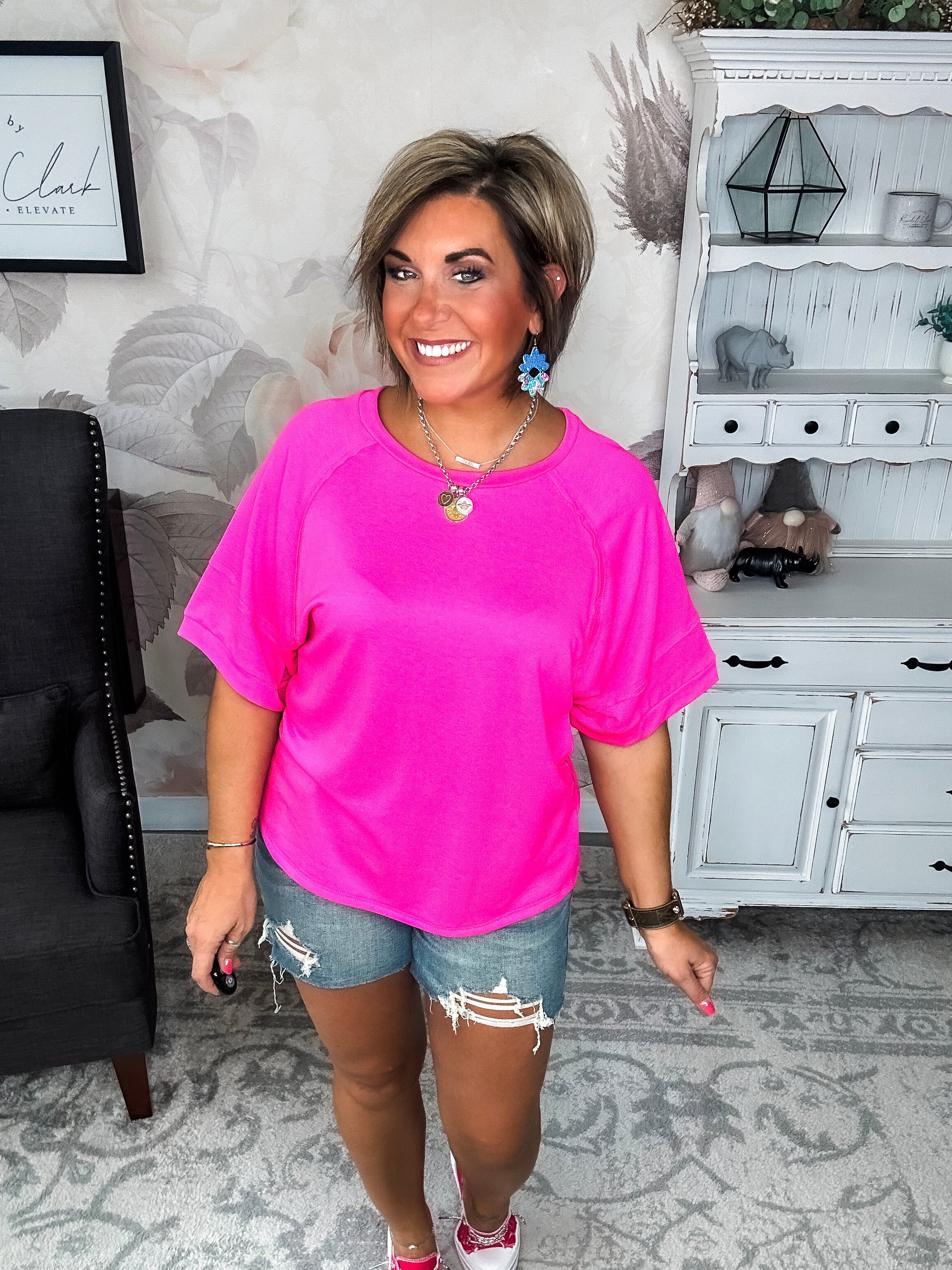 Tell Me The Truth Top - Hot Pink