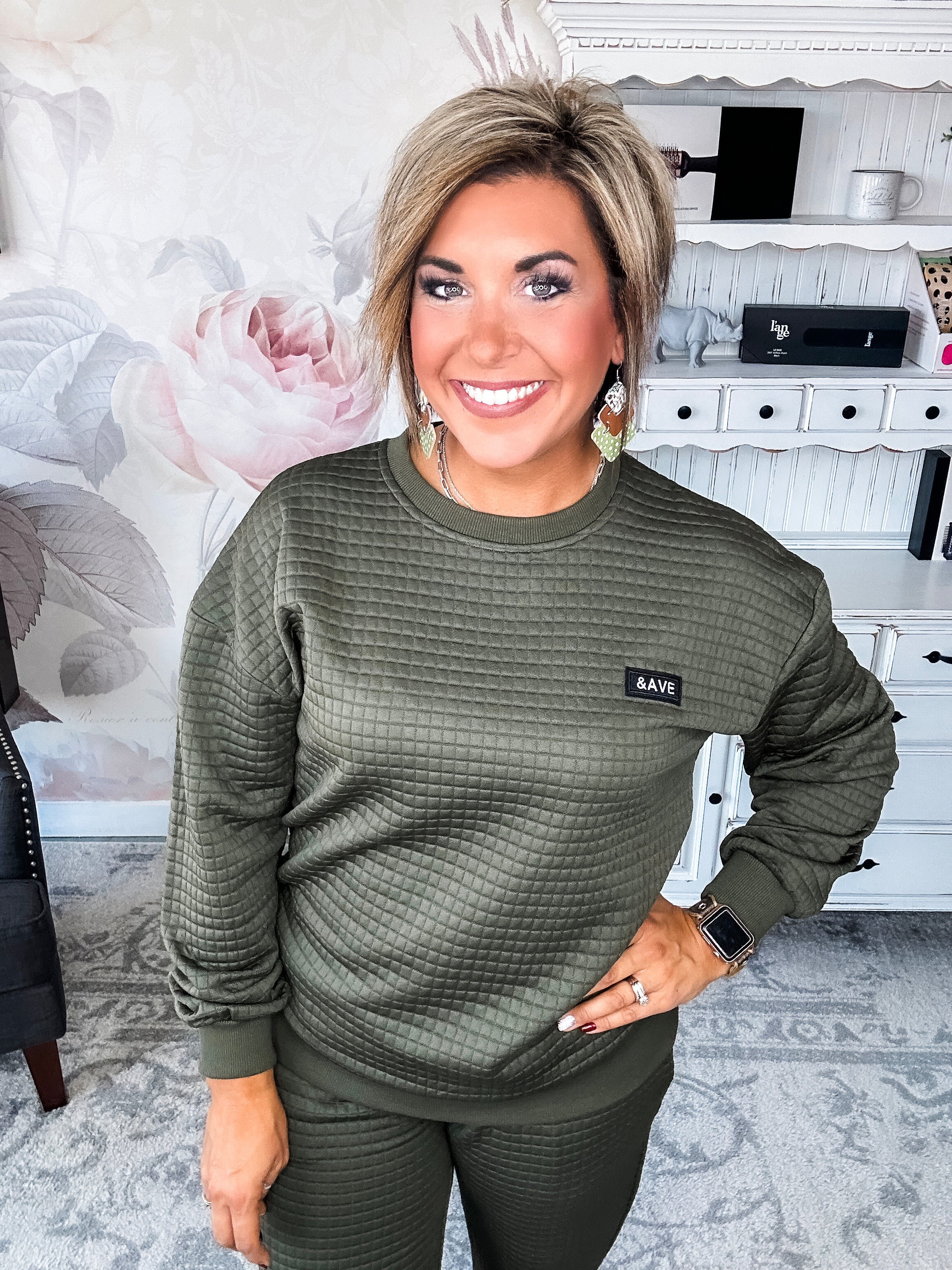 Ampersand Avenue Quilted Joggers - Olive