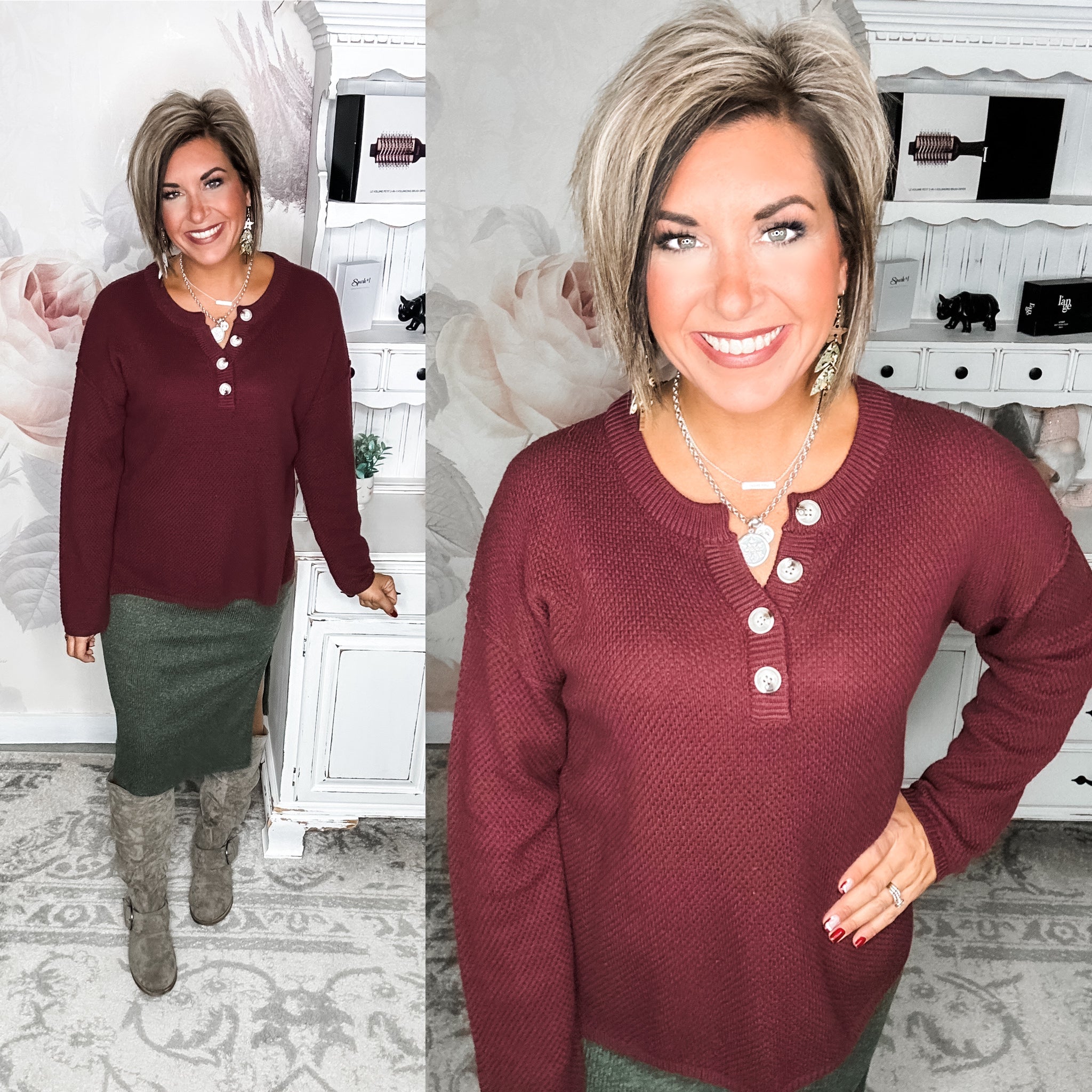 Time to Rise Up Ribbed Skirt - Olive