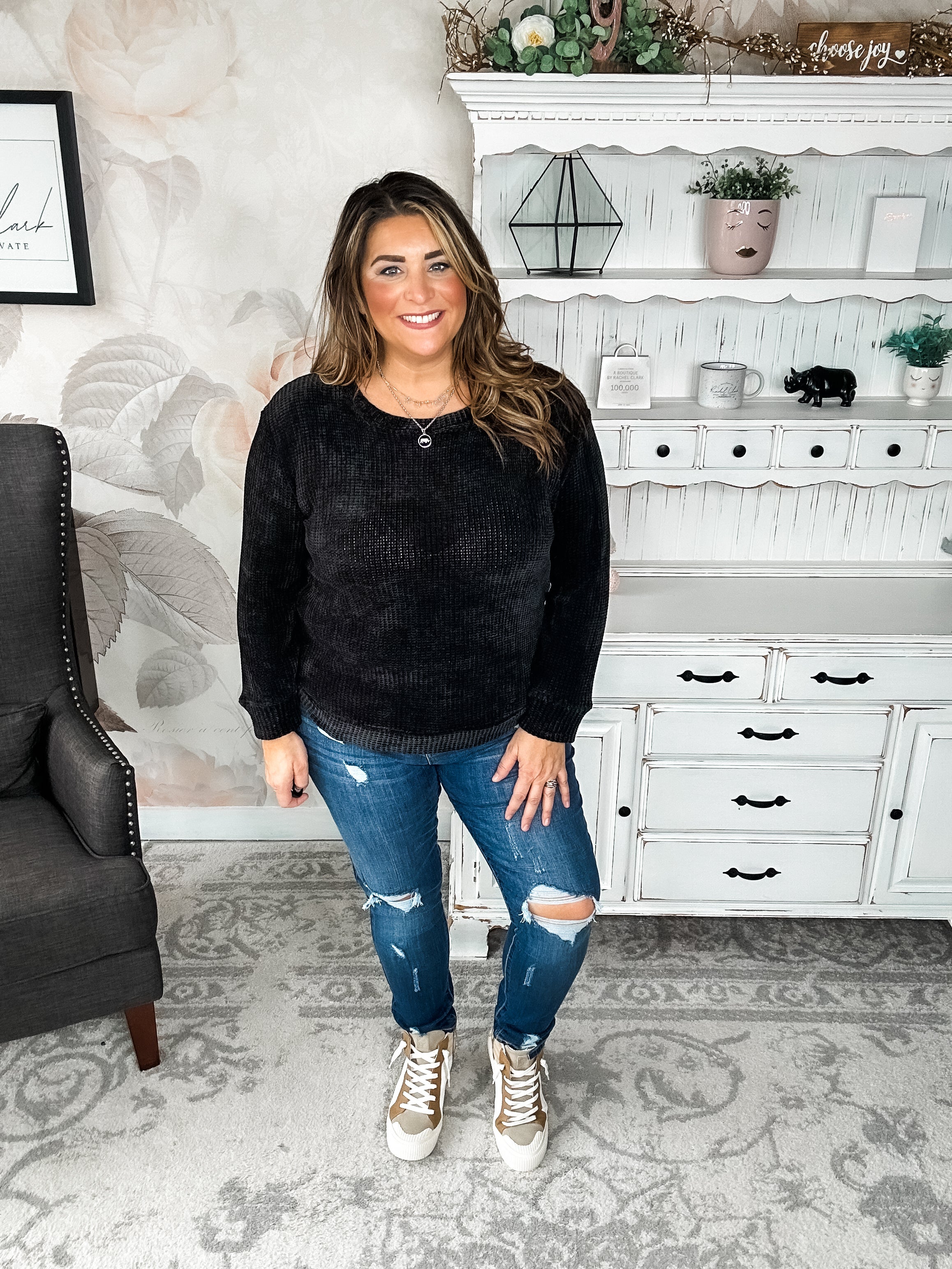 BLACK FRIDAY EXCLUSIVE - Moonlight Mixer Sweater - Black