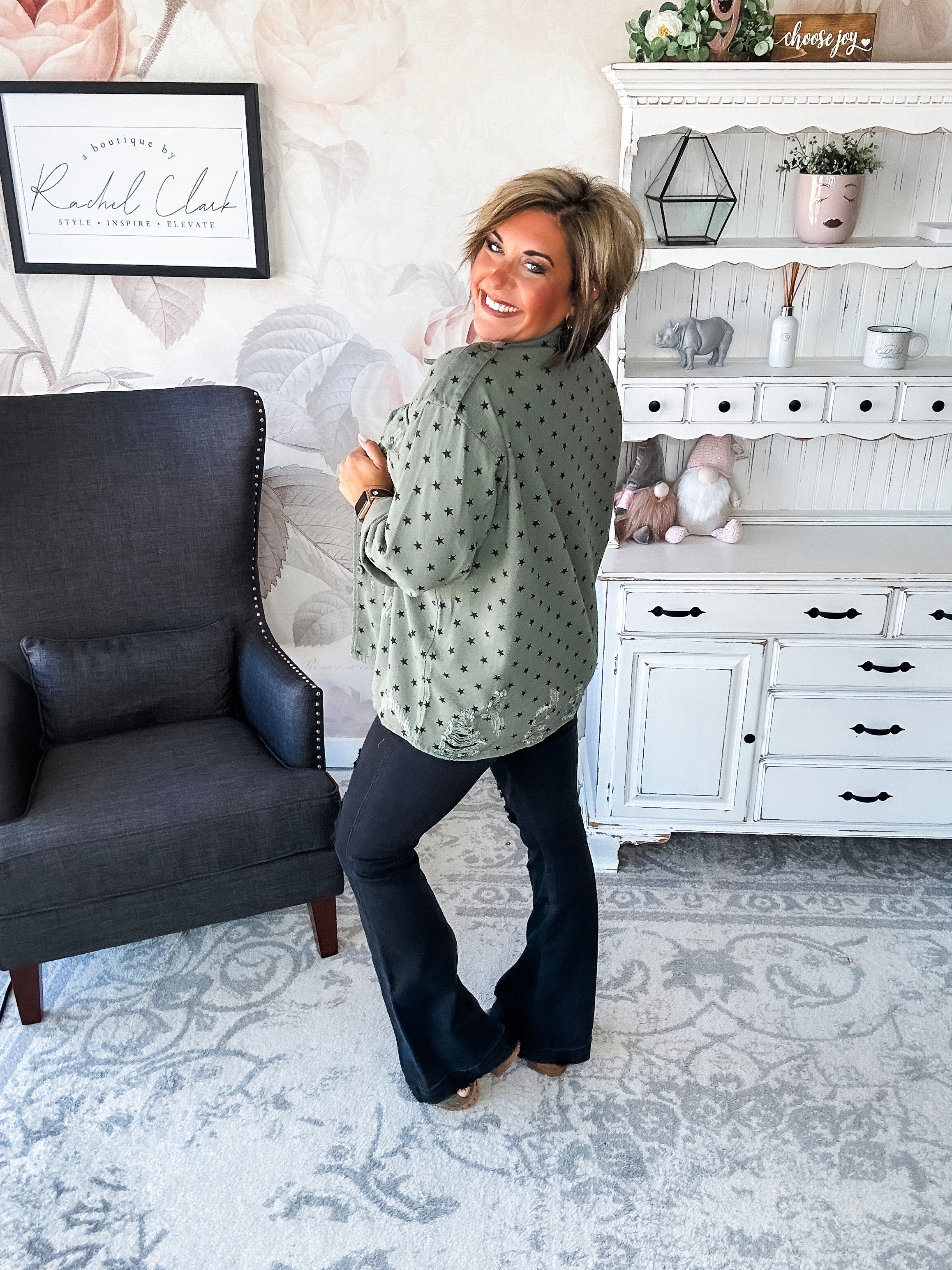 Star of the Show Distressed Shacket