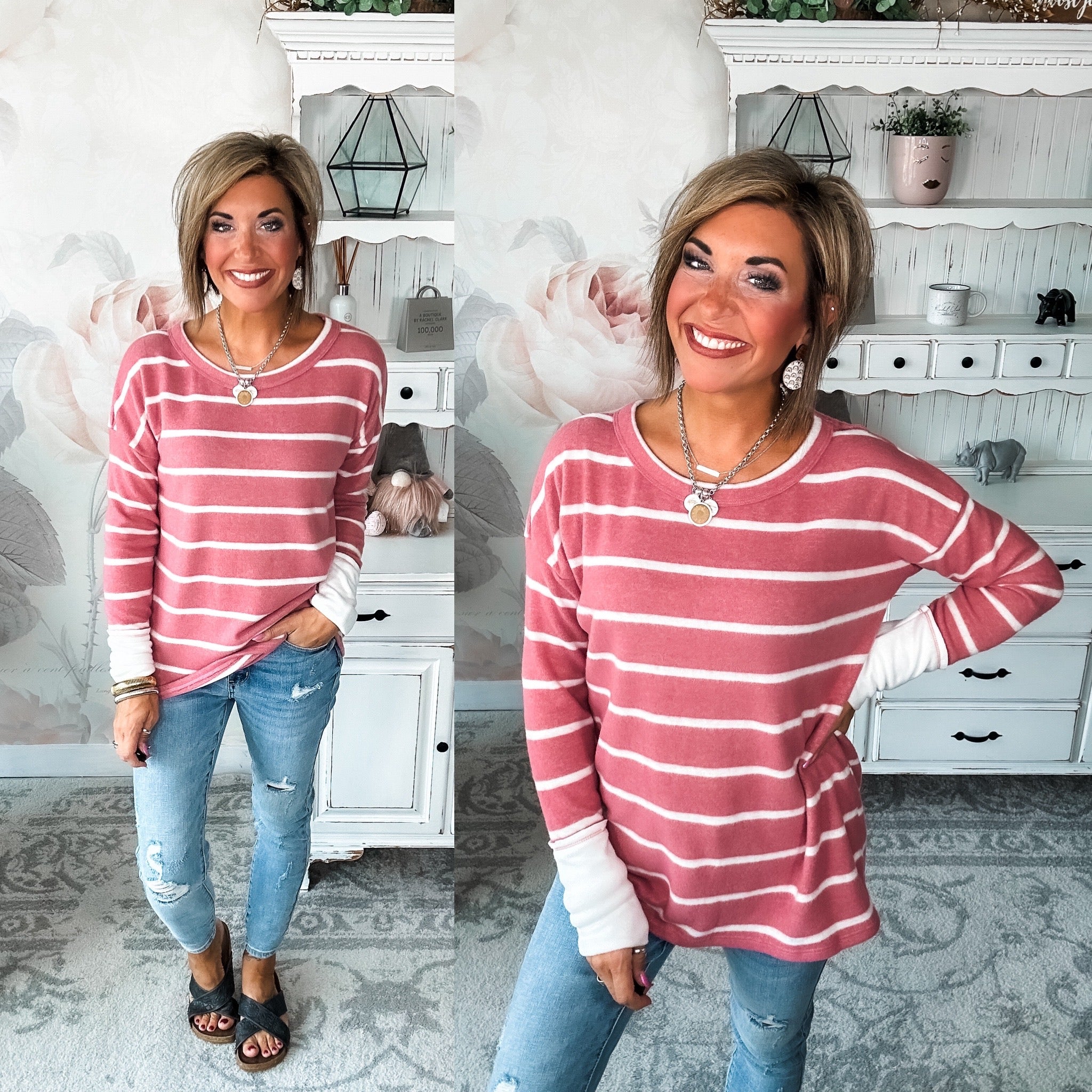 Look Back On The Time Pullover - Mauve