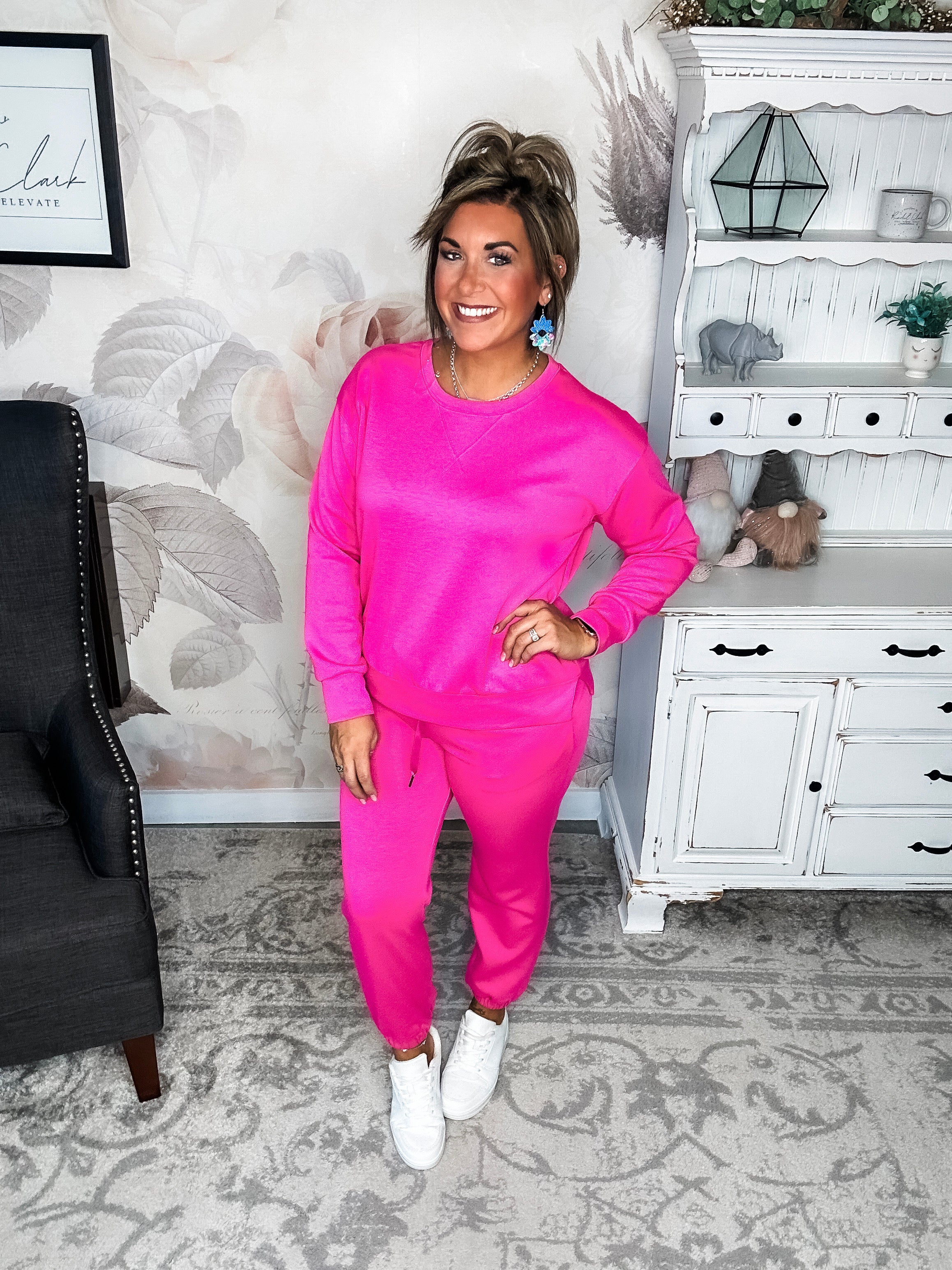 Classy On The Weekend Set - Hot Pink