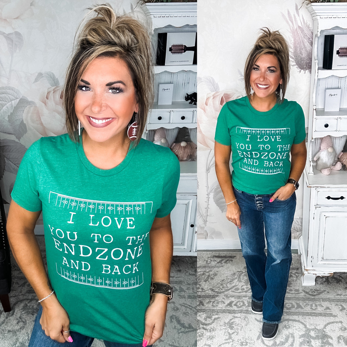 Love You To the End Zone Graphic Tee