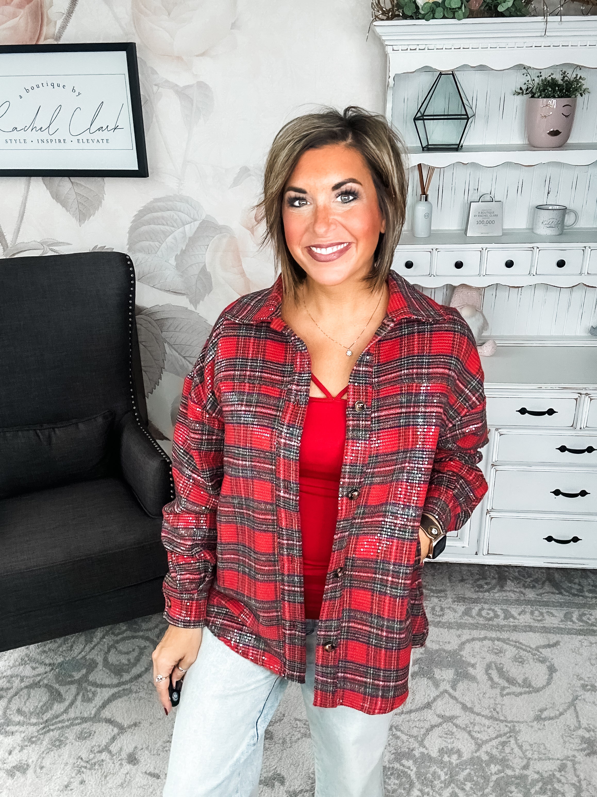 Tinsel Town Plaid Button Down