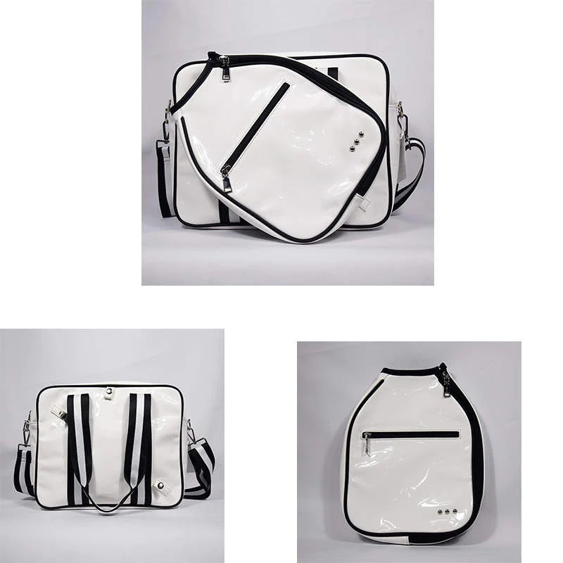 Poppy Patent Pickleball Bag - Cream
