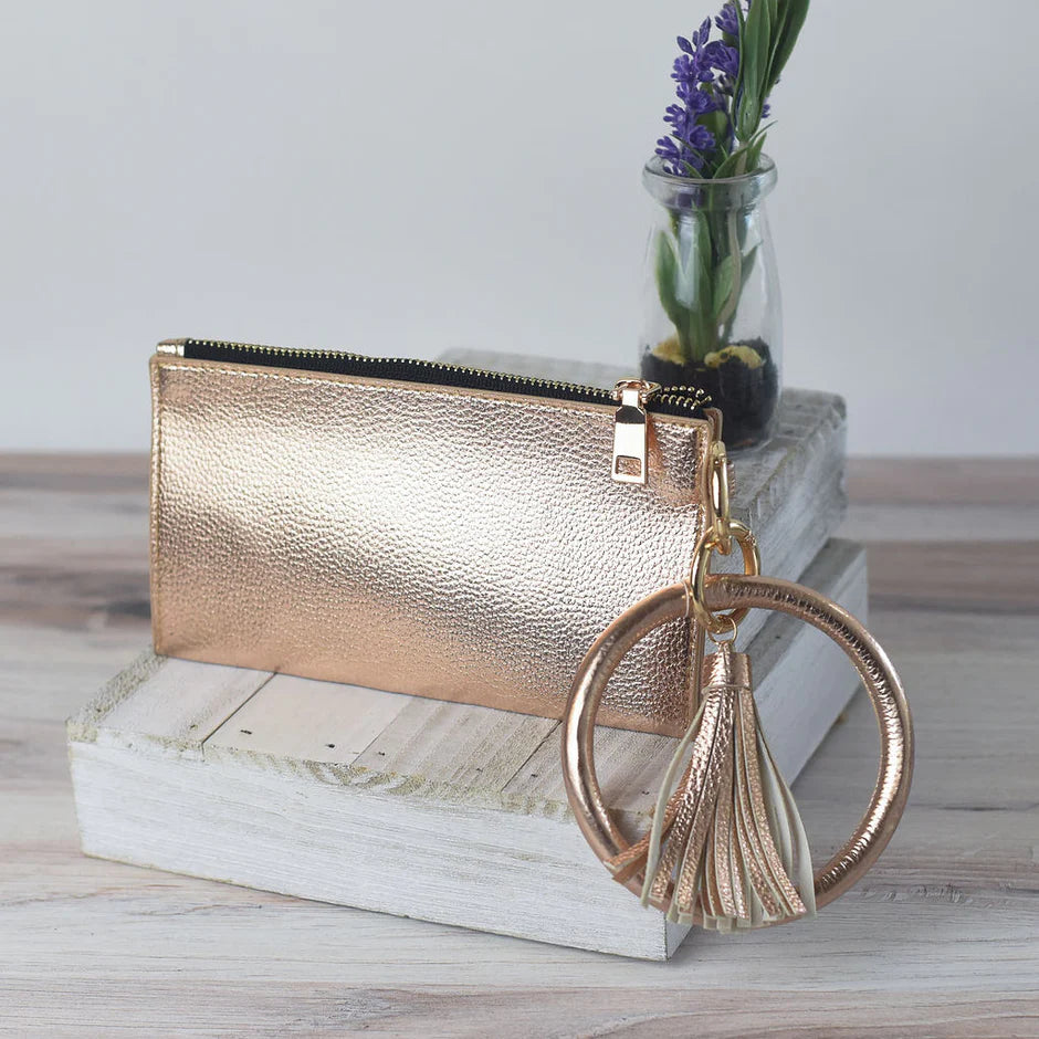 Hands Free Wristlet with Bangle Keychain (4 color options!)