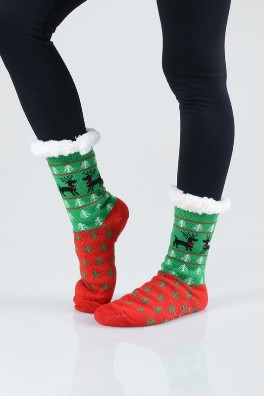 Sherpa Lined Slipper Socks (12 print options!)