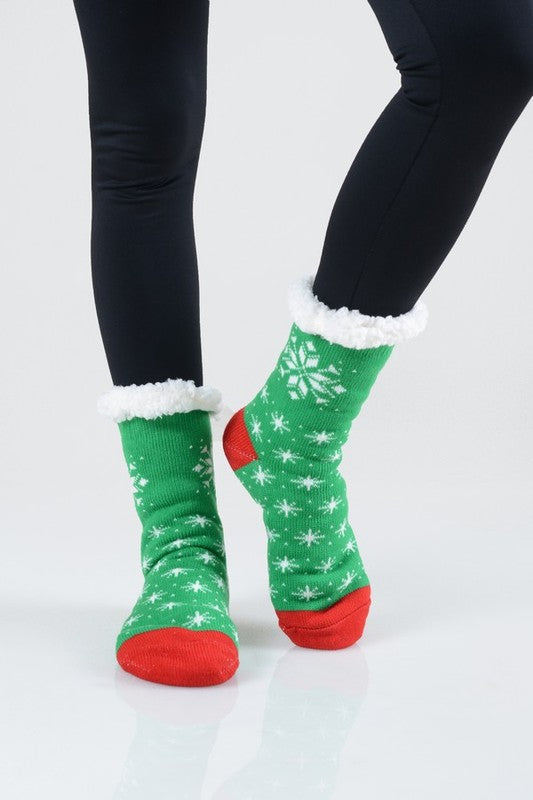 Sherpa Lined Slipper Socks (12 print options!)