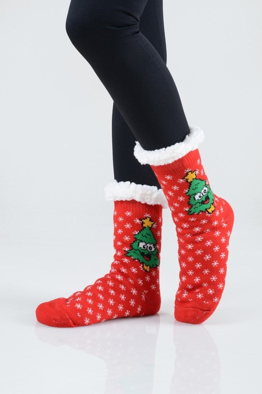 Sherpa Lined Slipper Socks (12 print options!)