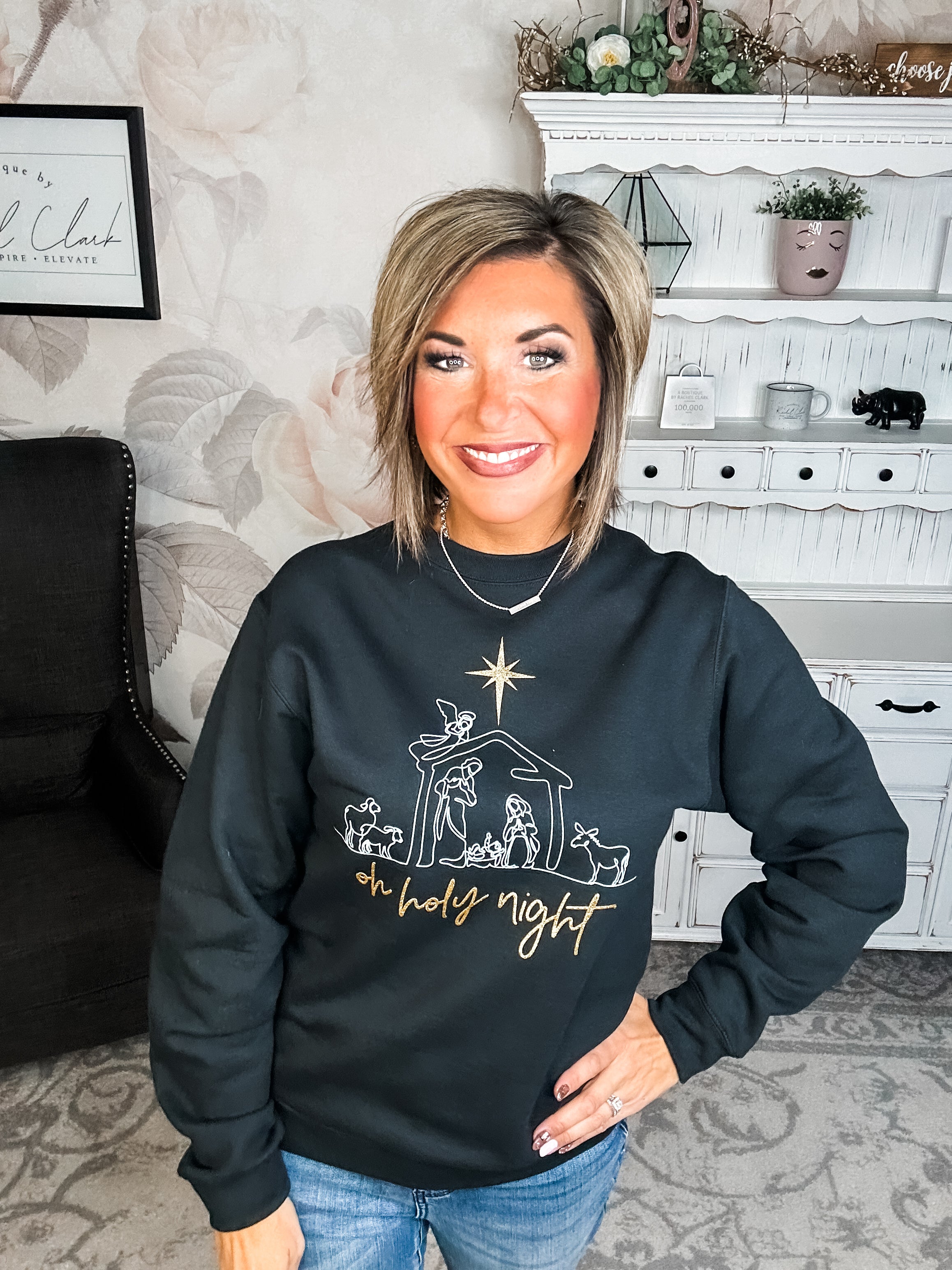 Oh Holy Night Graphic Sweatshirt