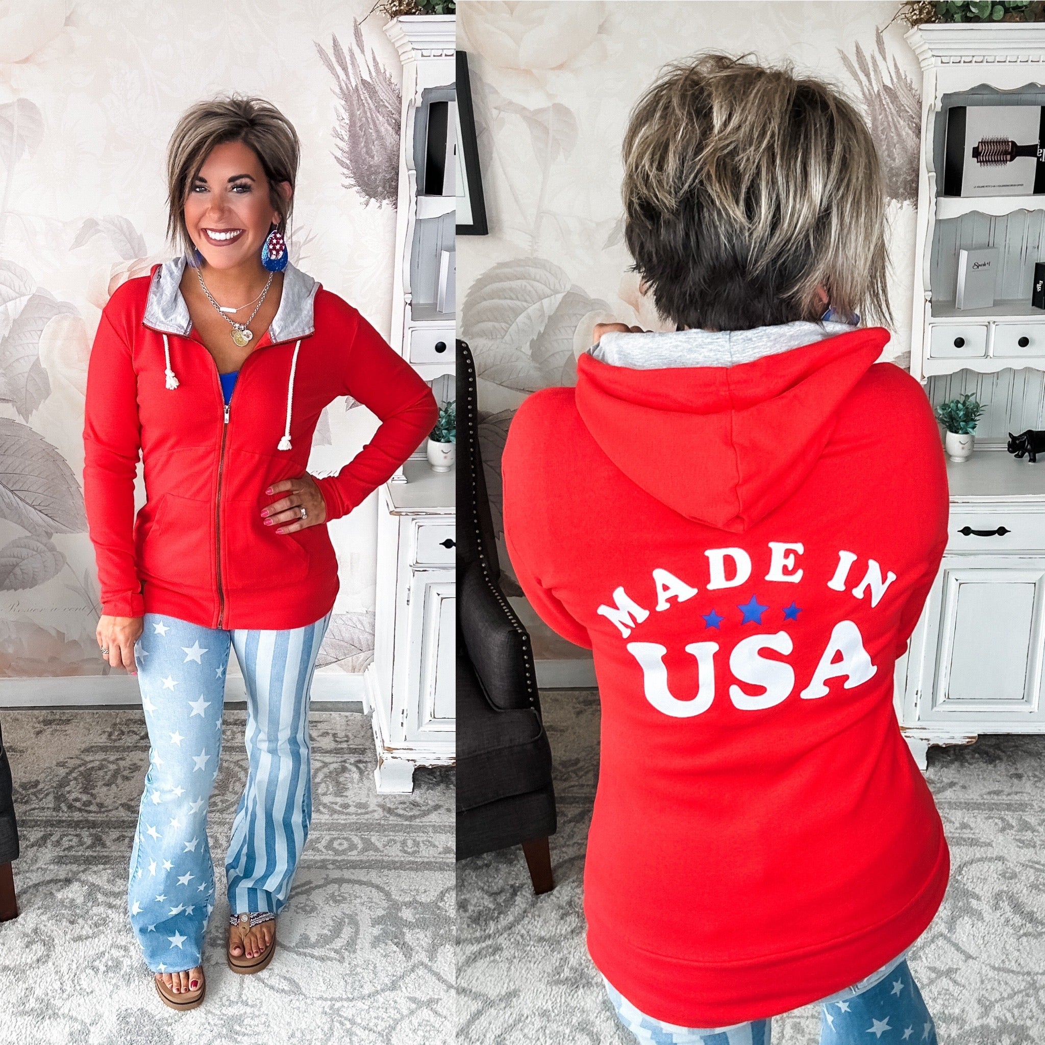 Ampersand Avenue Fullzip Sweatshirt Made in the USA