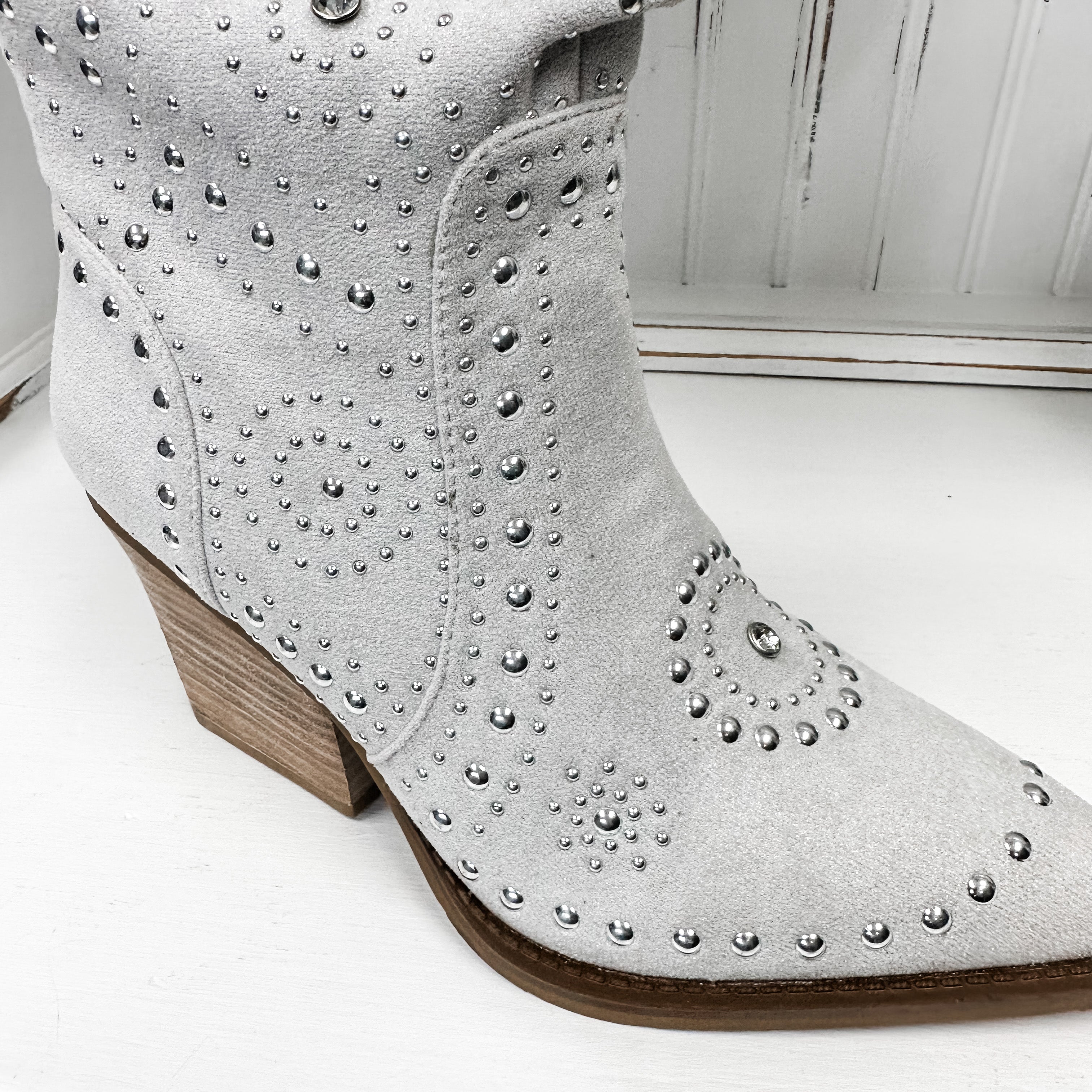 Stellar Studded Boot - Cream