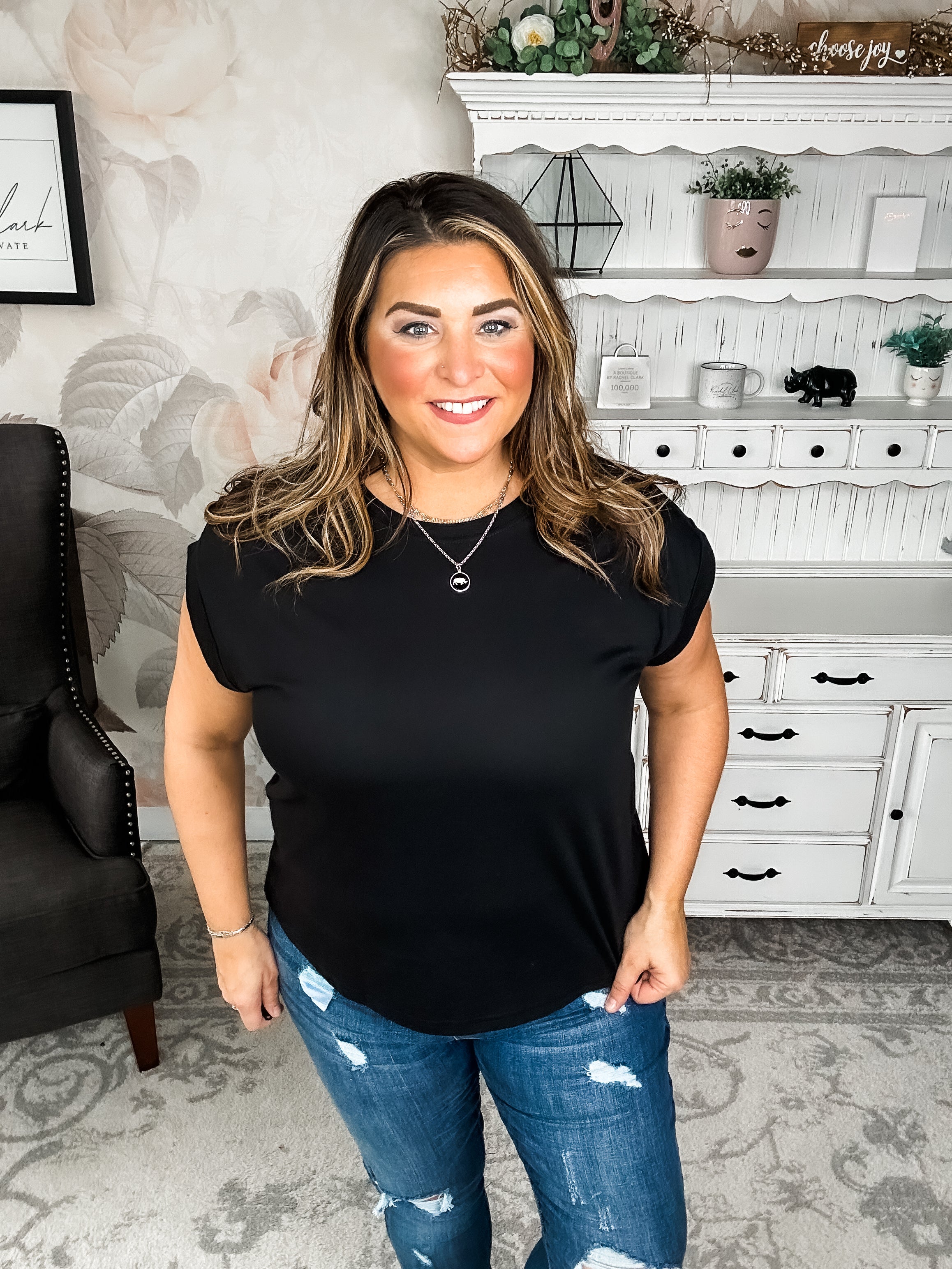 BLACK FRIDAY EXCLUSIVE - Up All Night Short Sleeve Tee- Black