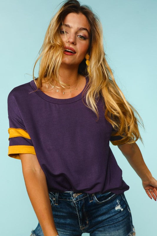Pack Your Gear Game Day Tee - Purple/Yellow