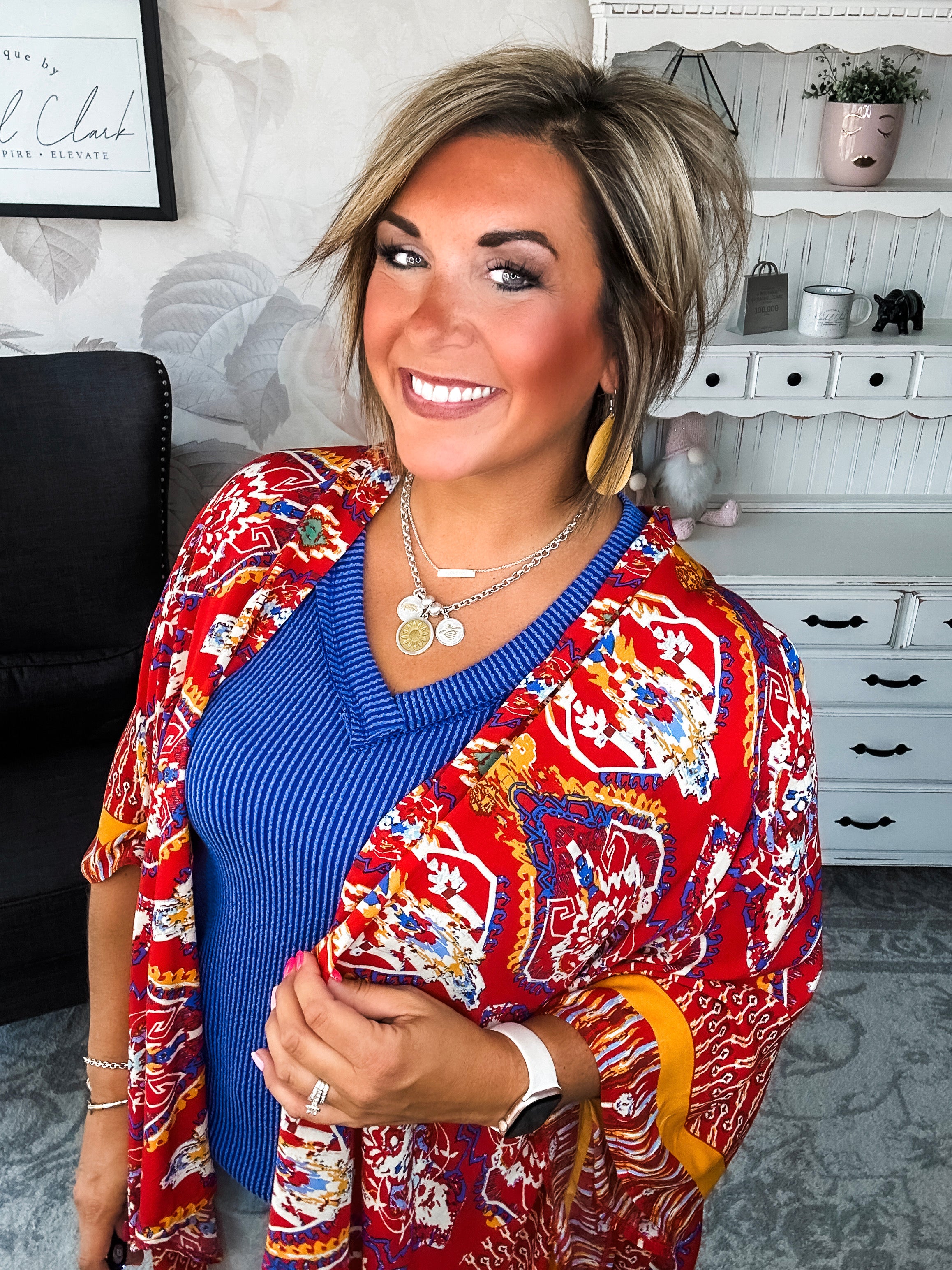 The Perfect Mix Kimono - Red