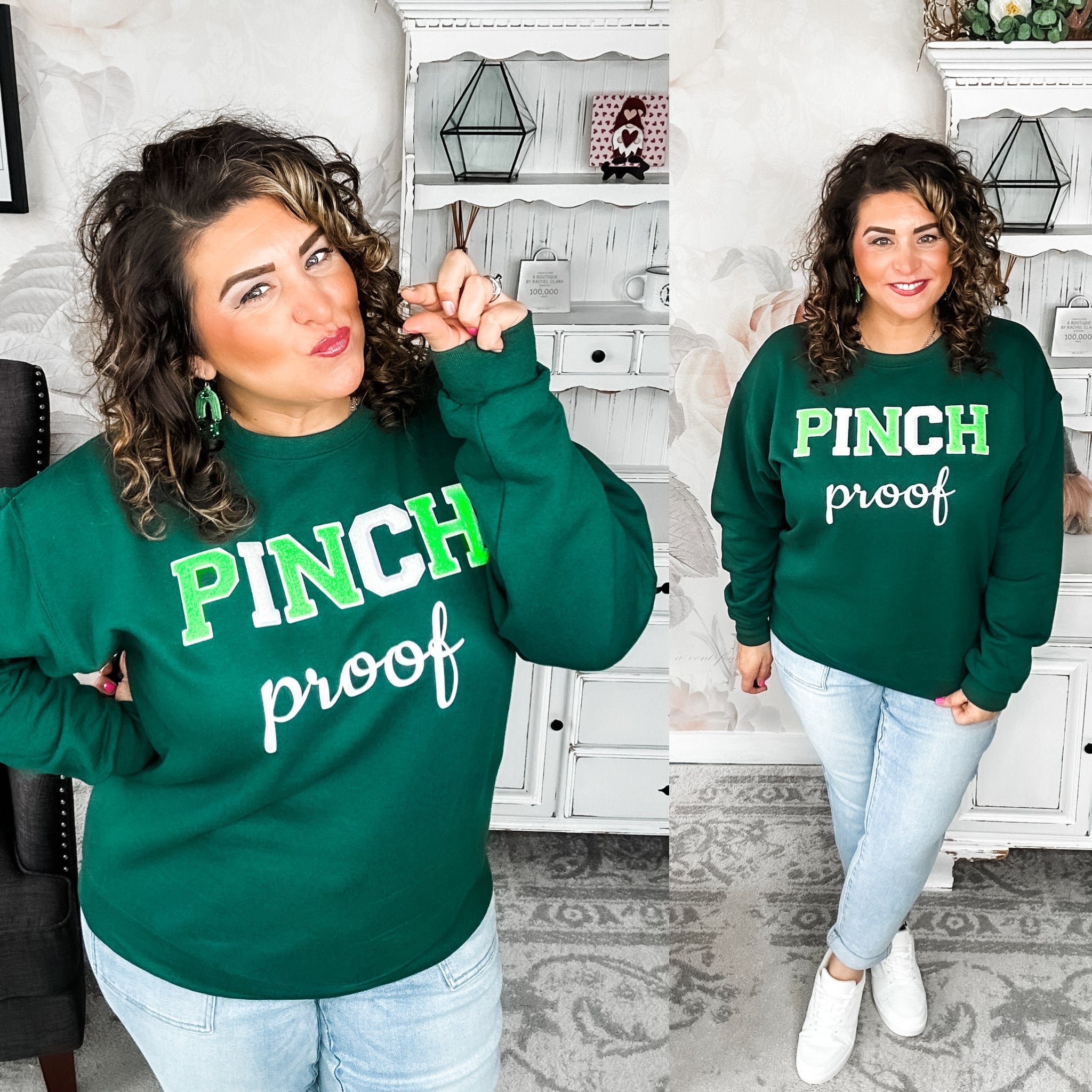 Pinch Proof Chenille Sweatshirt - Dark Green