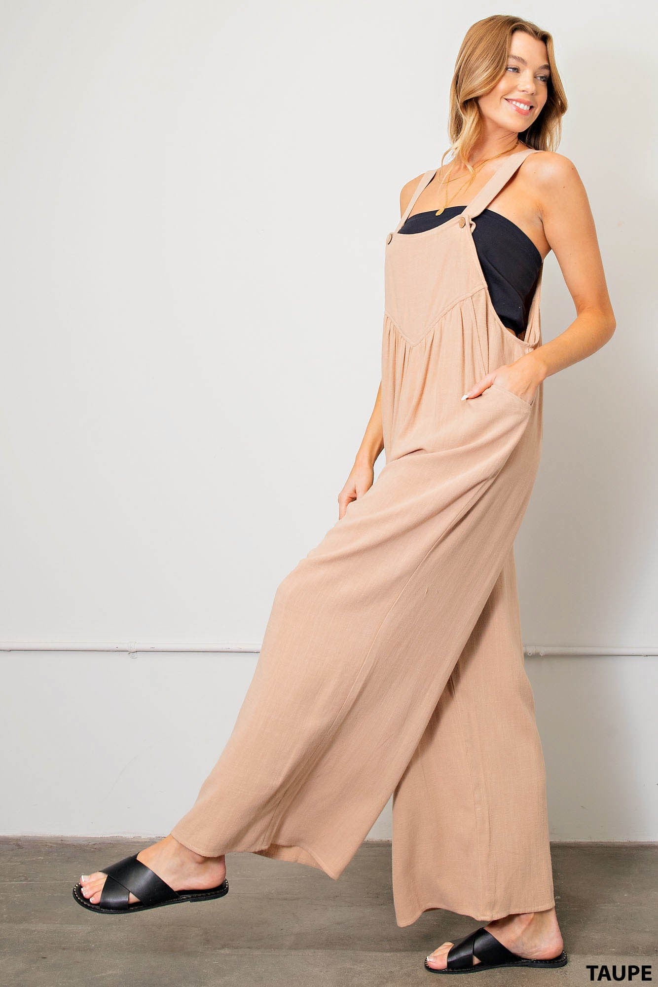 Now or Never Jumpsuit - Taupe