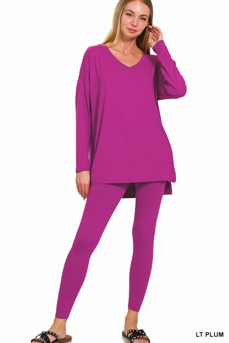 You Can't Resist This Lounge Set - Plum