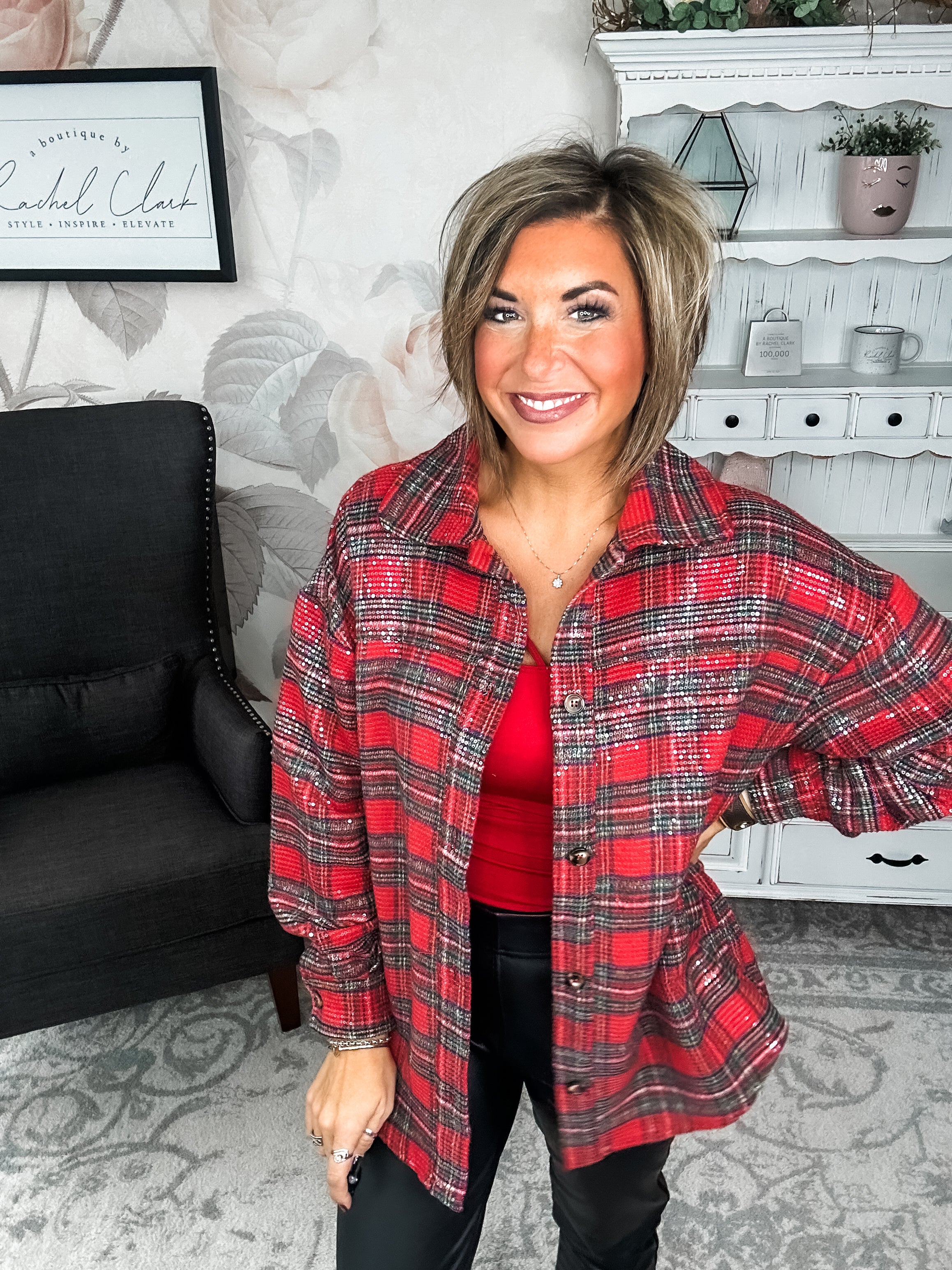 Tinsel Town Plaid Button Down