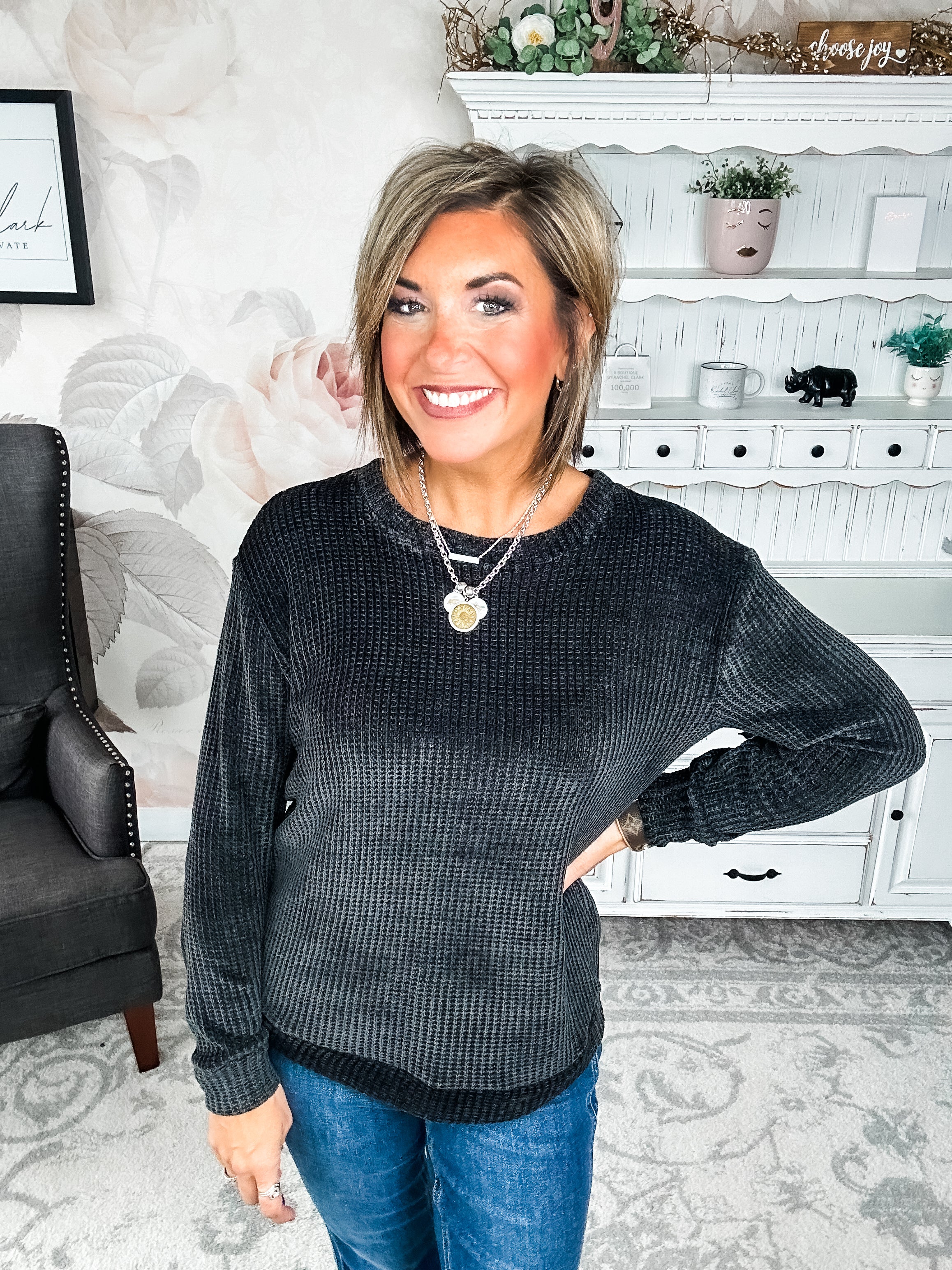 BLACK FRIDAY EXCLUSIVE - Moonlight Mixer Sweater - Black