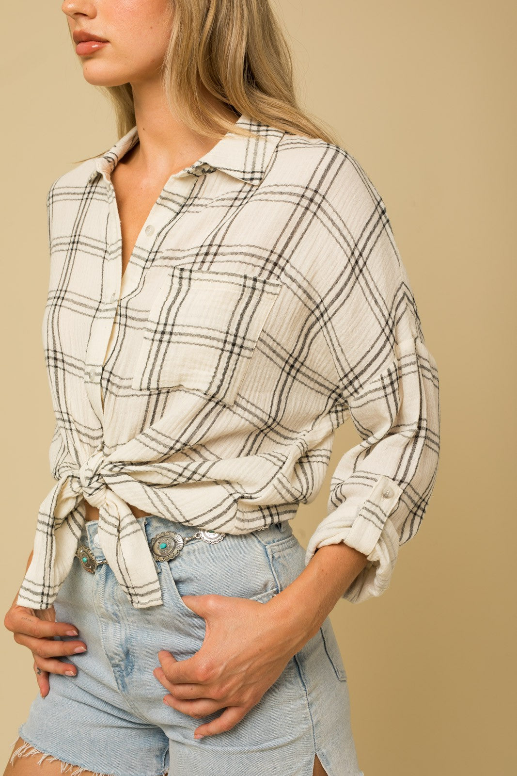 Here's to Today Plaid Button Down