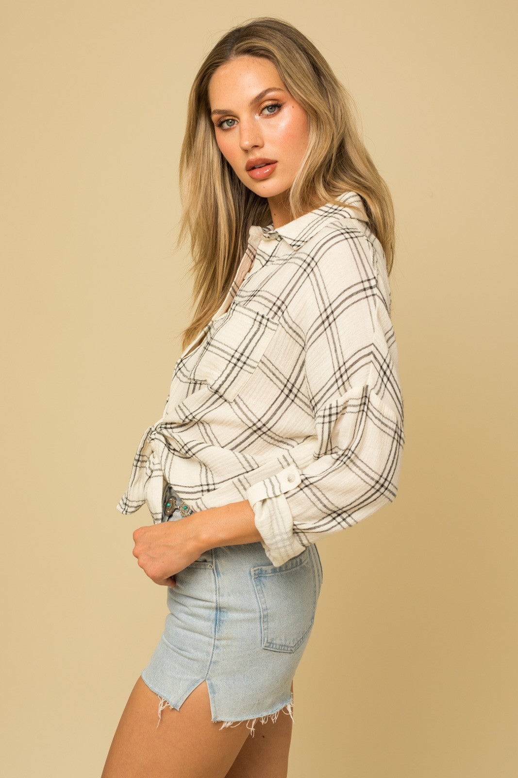 Here's to Today Plaid Button Down