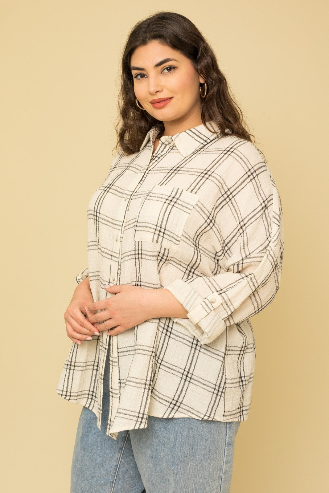 Here's to Today Plaid Button Down