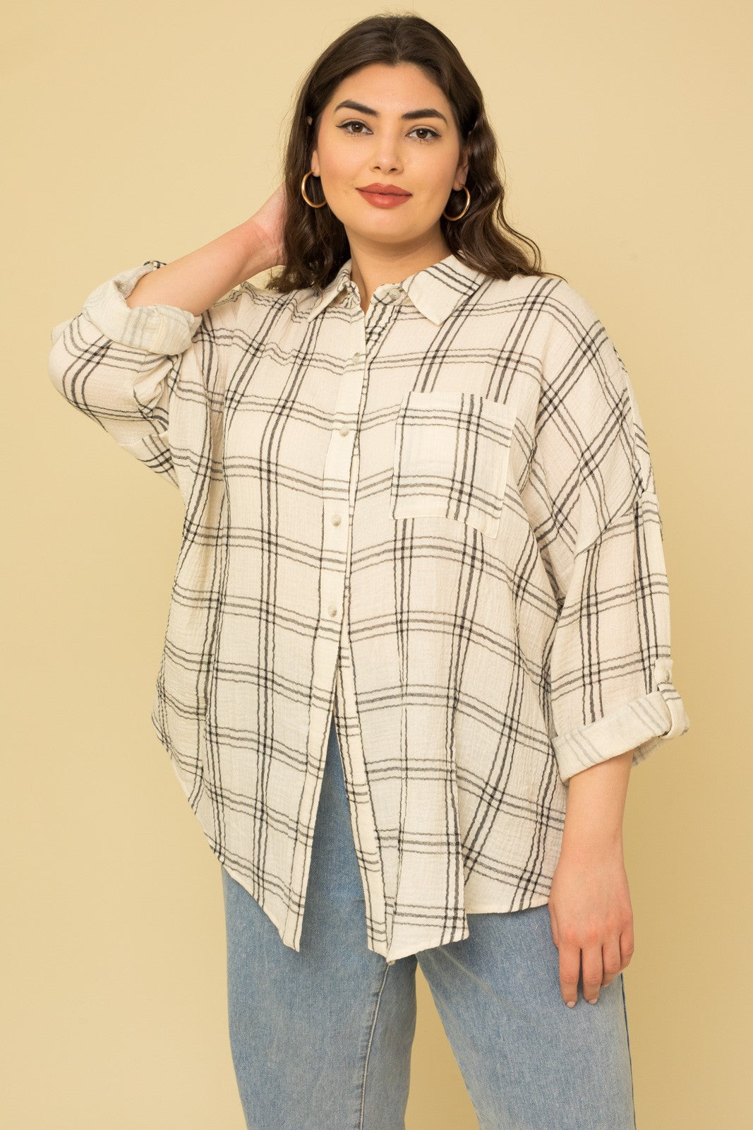 Here's to Today Plaid Button Down