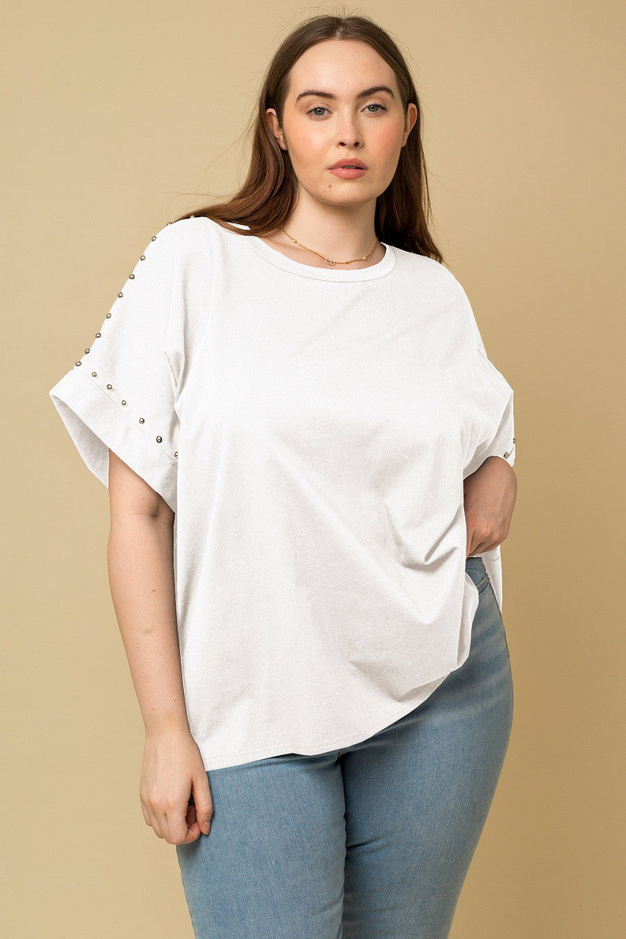 All Dolled Up Studded Tee - White