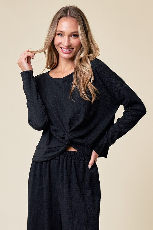 Just Like You Long Sleeve Top - Black