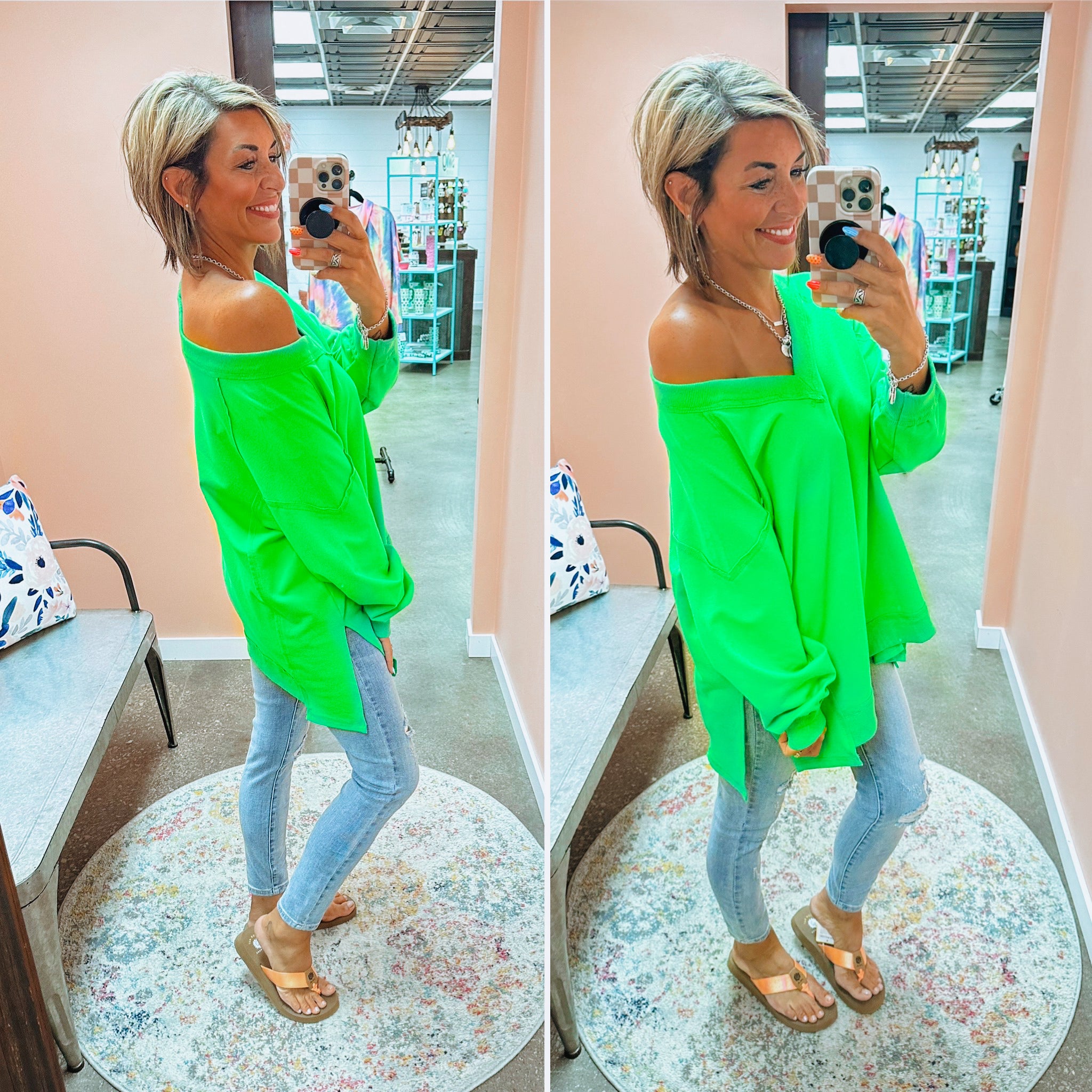 Show You What's Next Pullover - Lime