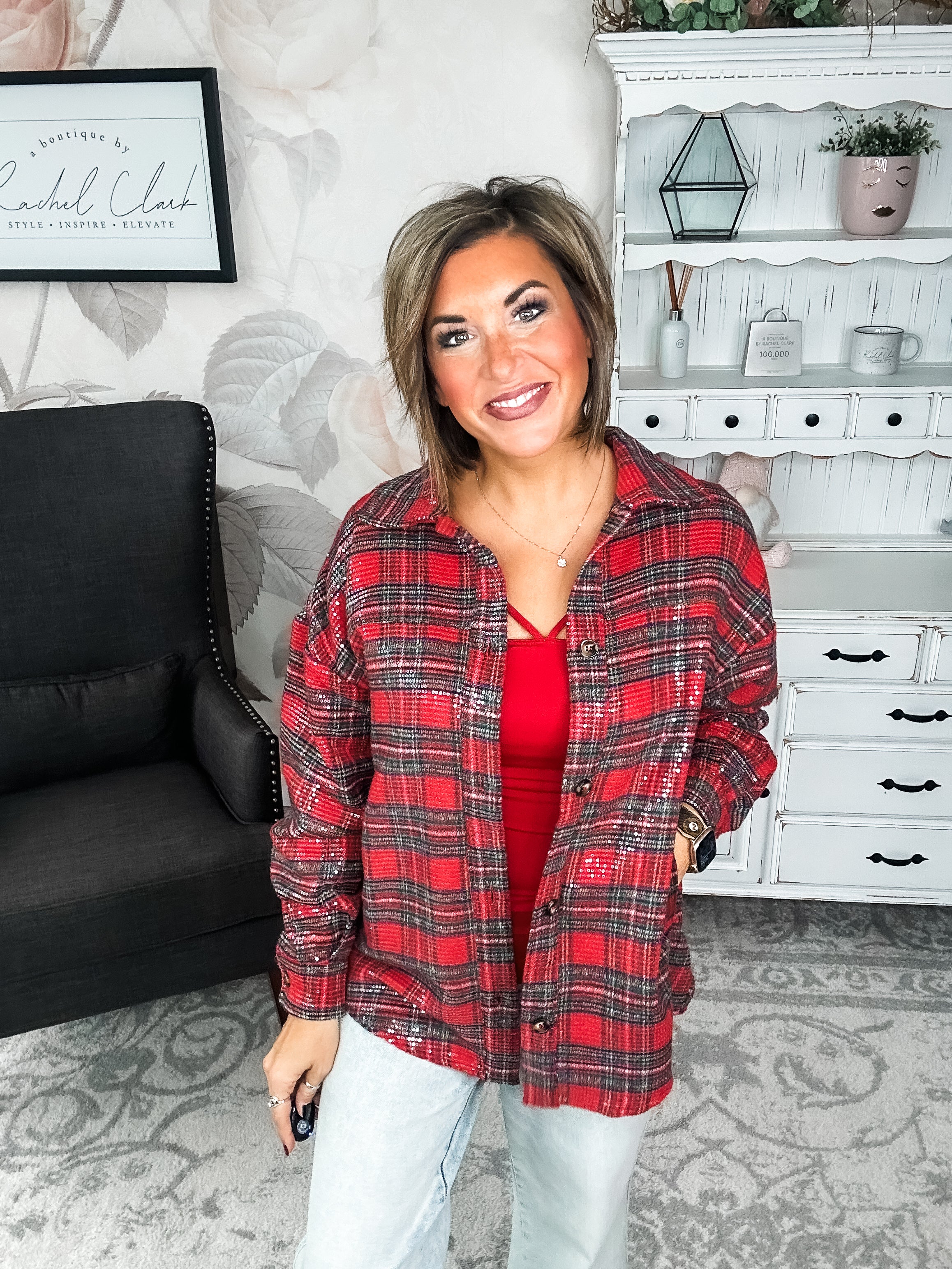 Tinsel Town Plaid Button Down