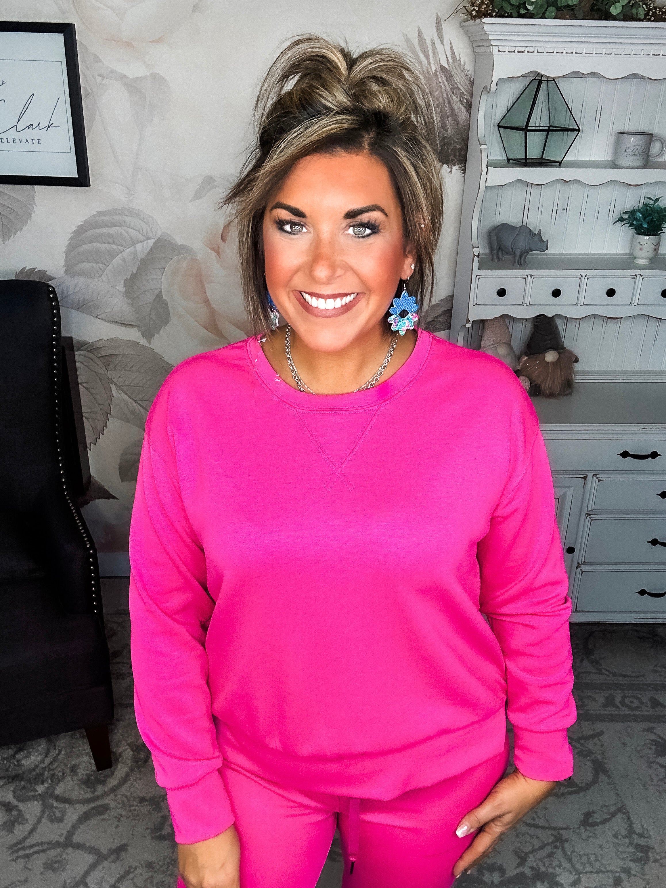 Classy On The Weekend Set - Hot Pink