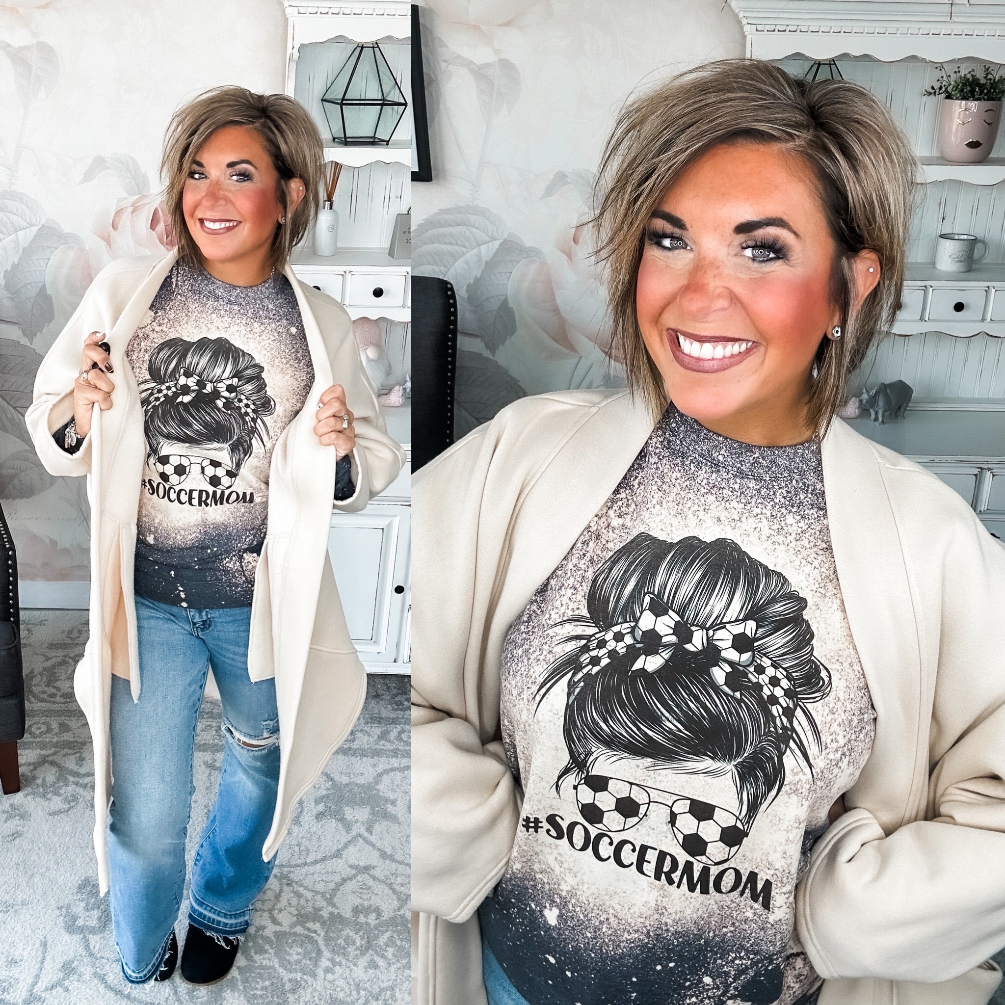 Soccer Mom Bleached Sweatshirt