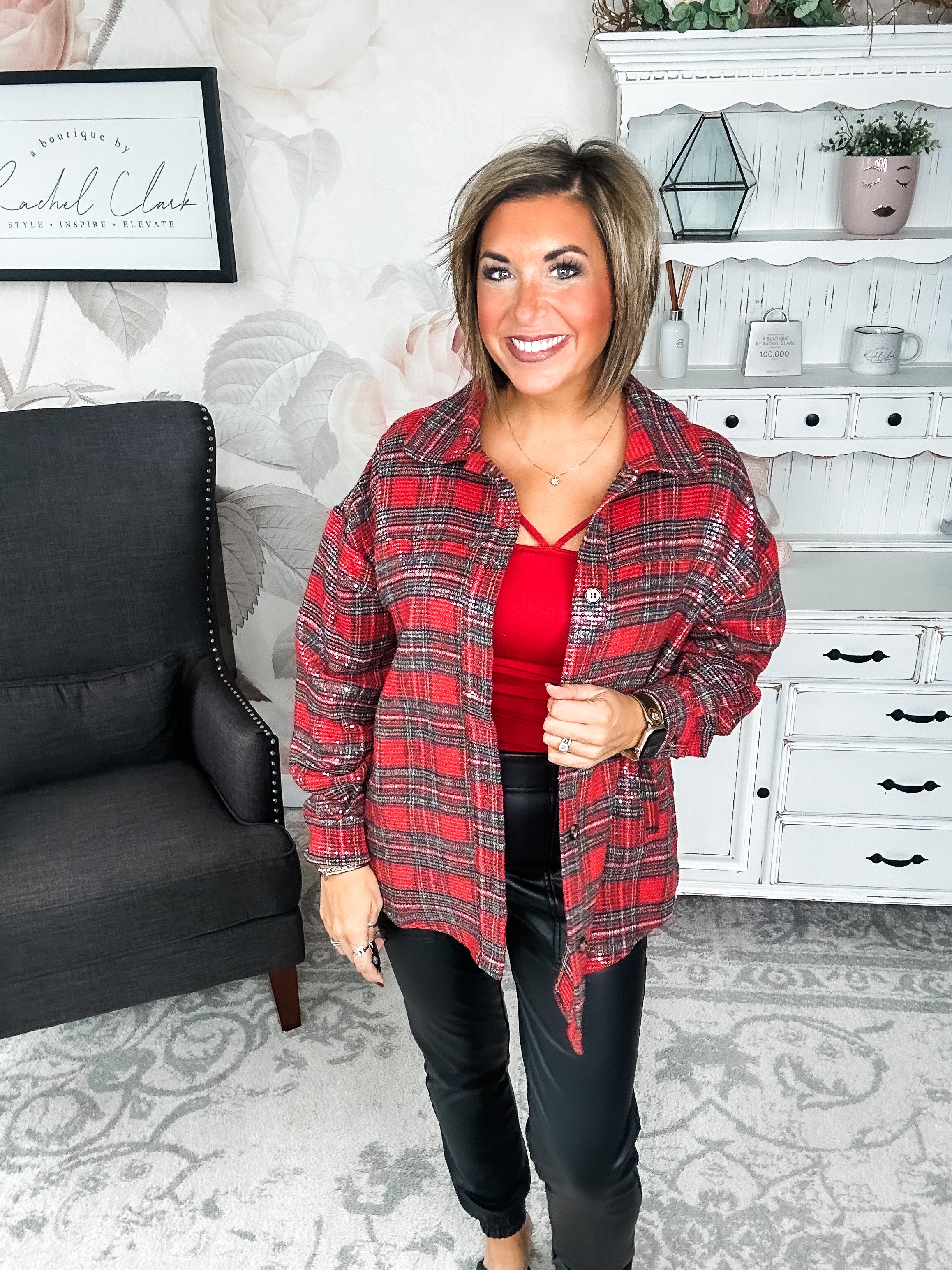 Tinsel Town Plaid Button Down