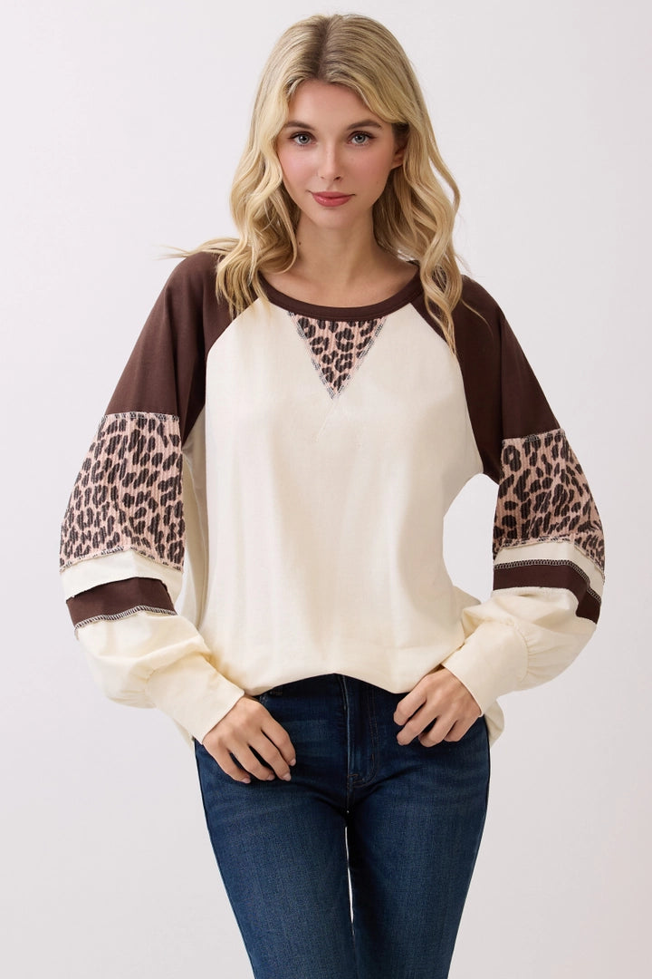 On Our Own Pullover Top - Chocolate
