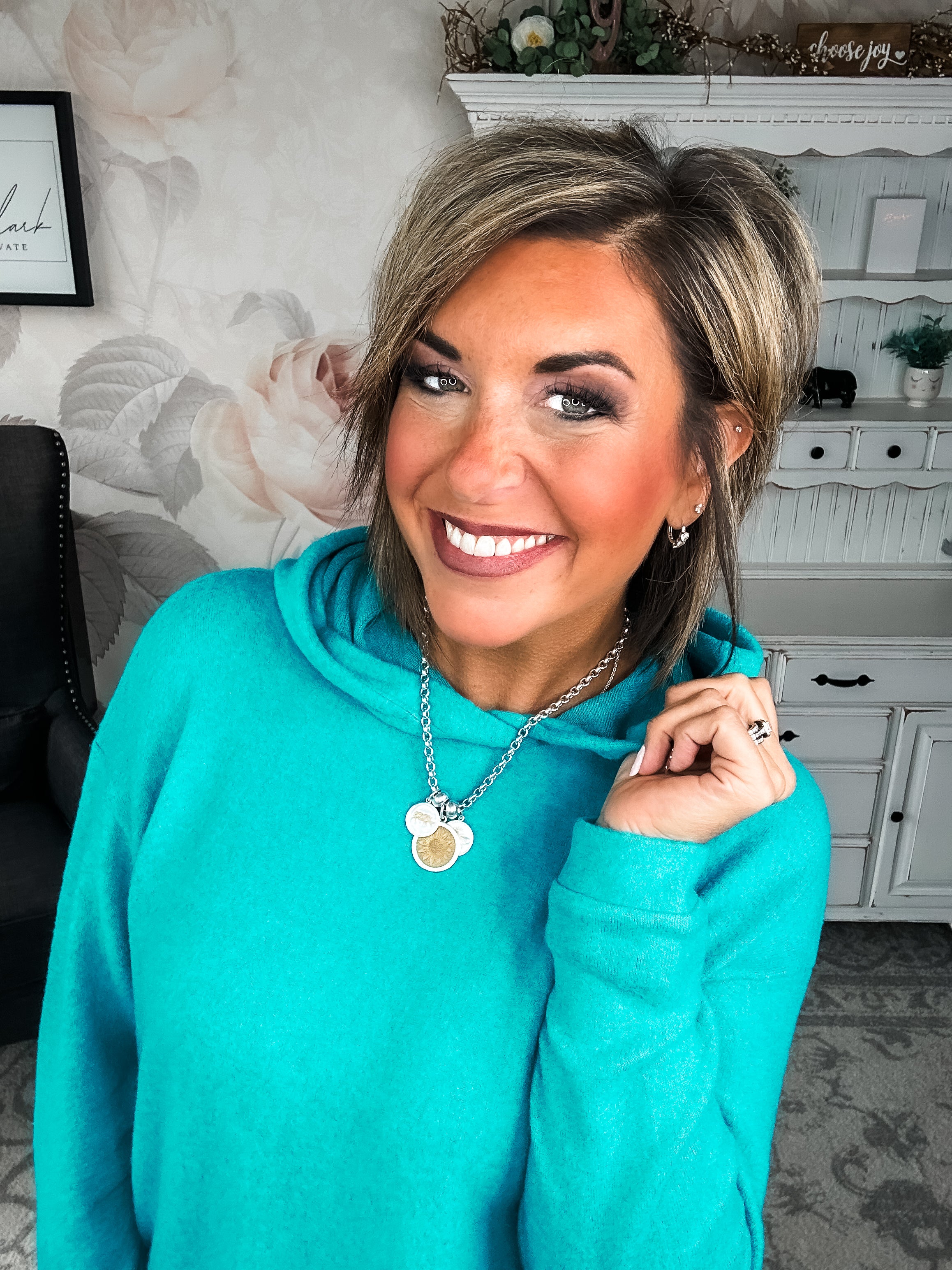 Shop Til Sunrise Sweater- Light Teal