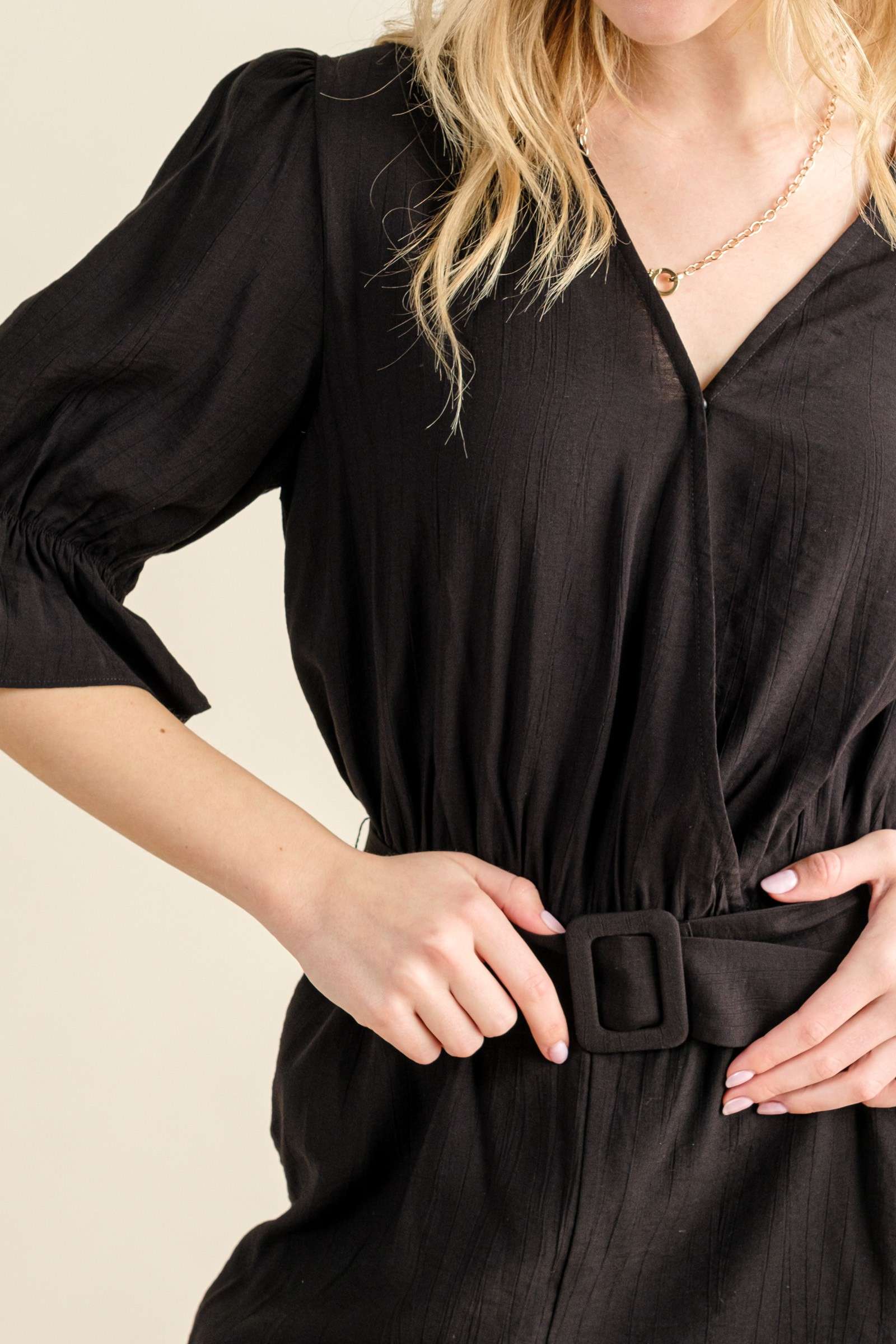 Feeling at Ease Belted Romper