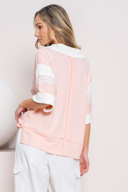 Something Felt Right Pullover - Light Pink
