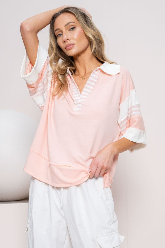 Something Felt Right Pullover - Light Pink