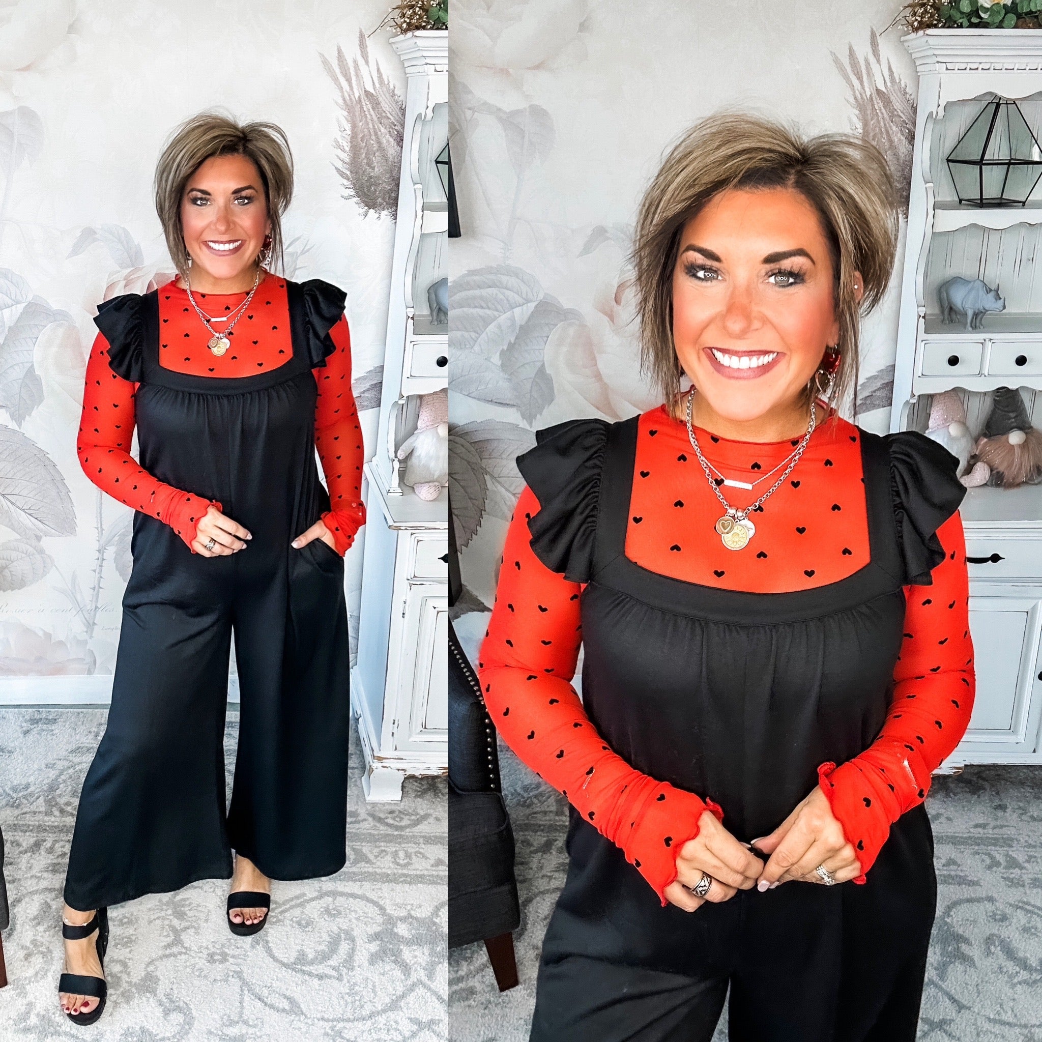 Still In To You Mesh Top - Red