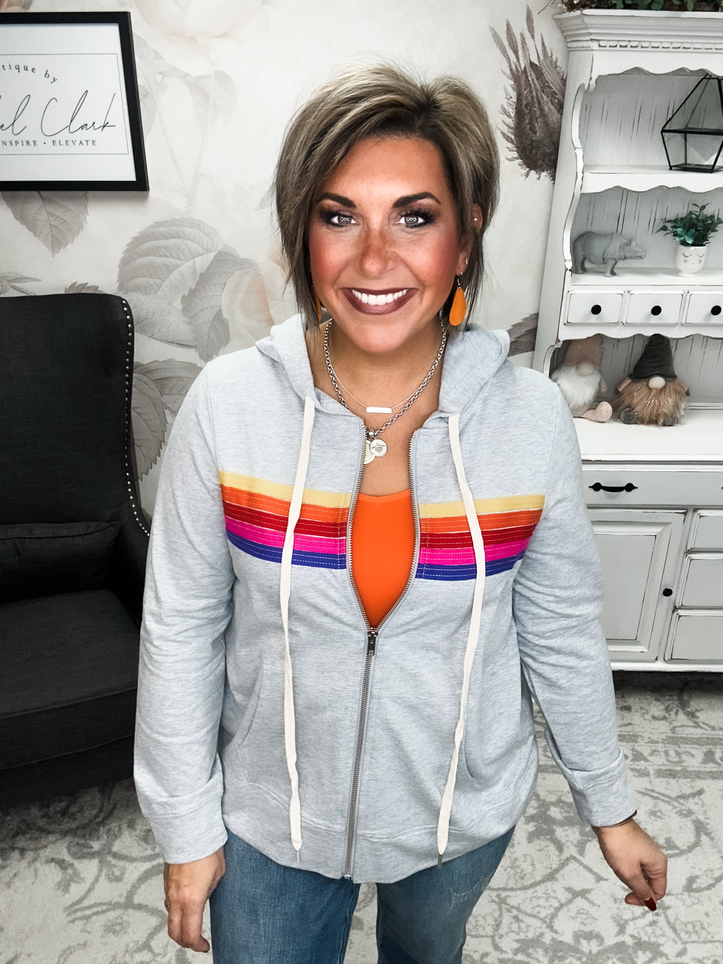 Peace Is The Way Fullzip Hoodie - Grey