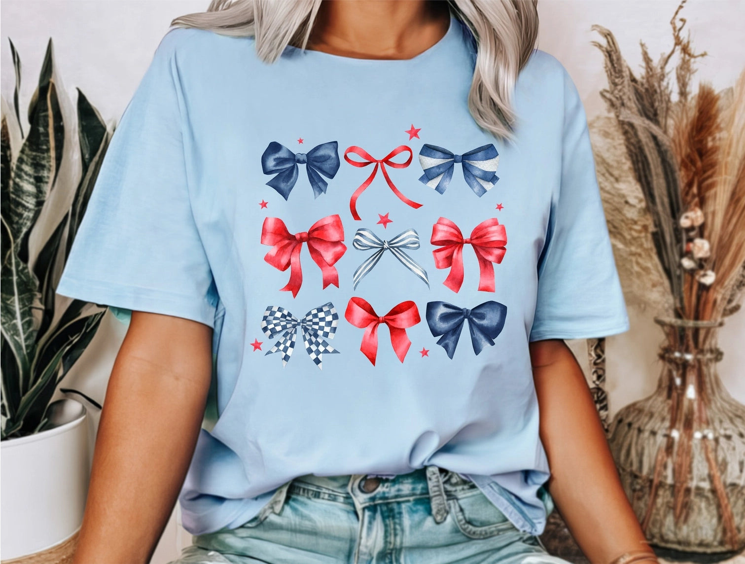 Red, White & Bows Graphic Tee