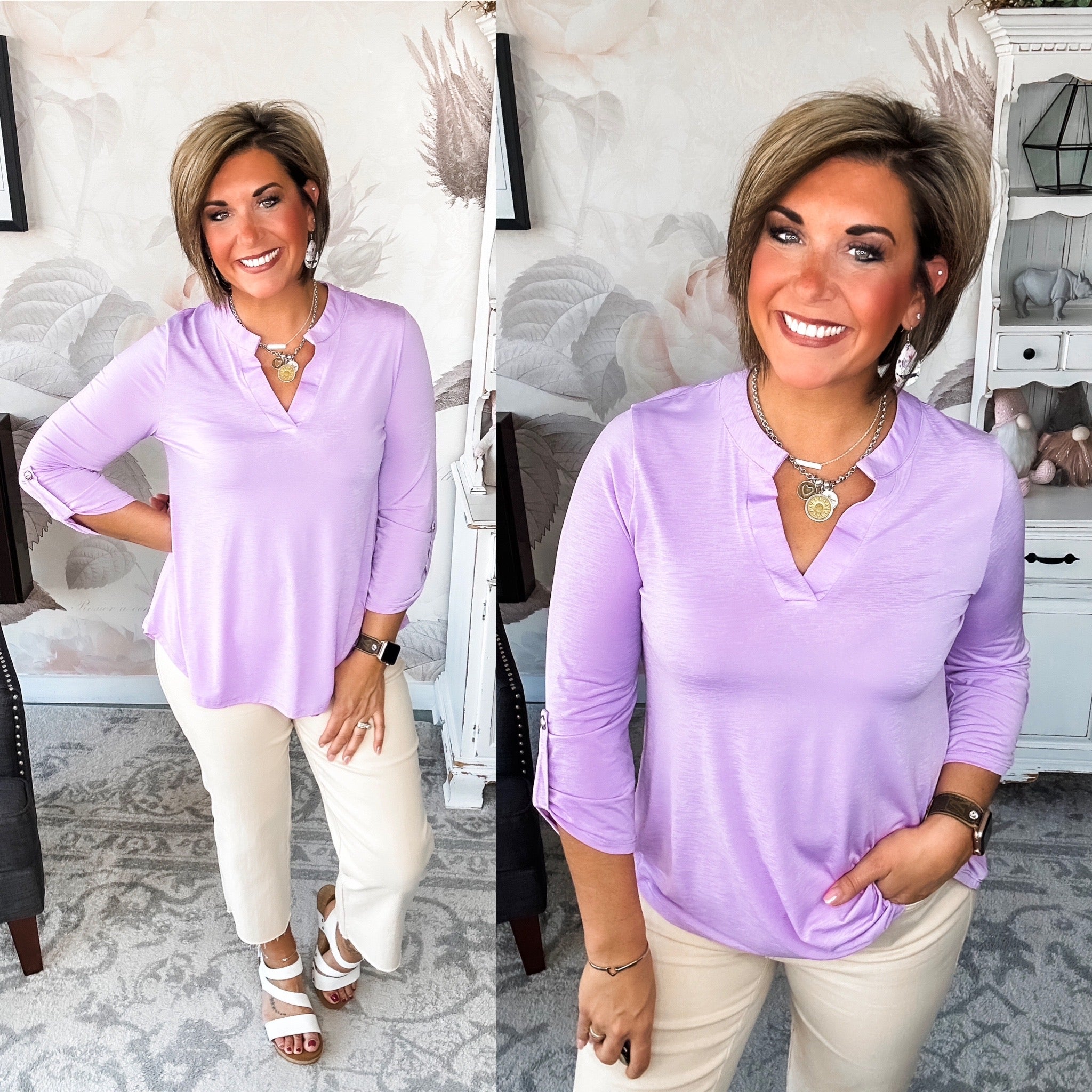 Figure It Out Top - Lilac